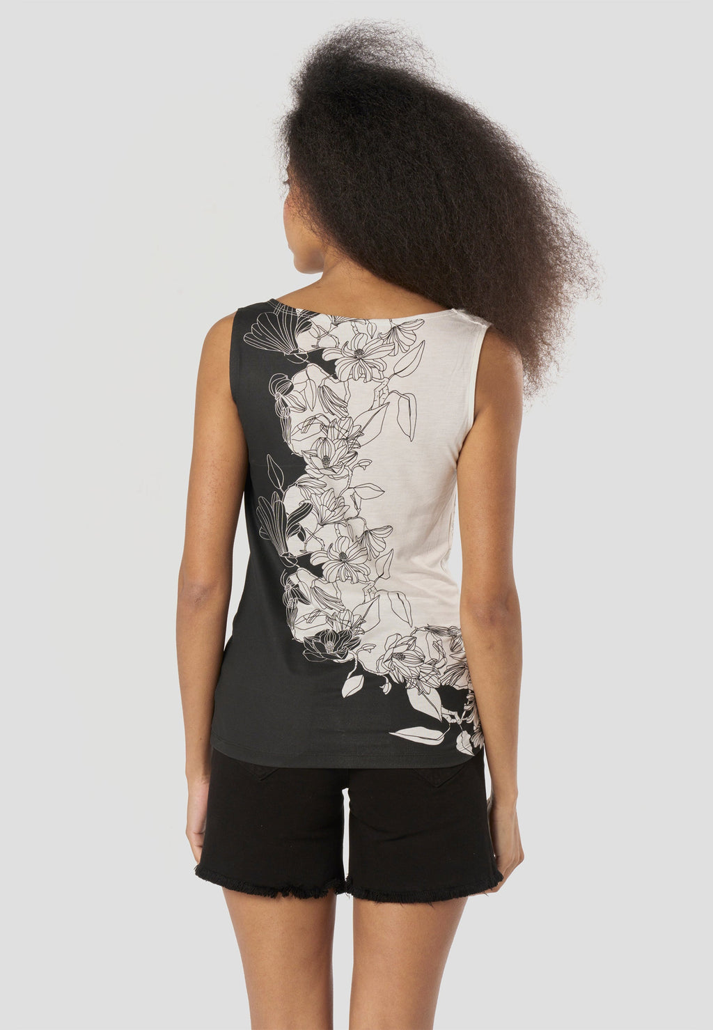 Top Mujer Tirantes Escote Drapeado – Koroshi Negro
