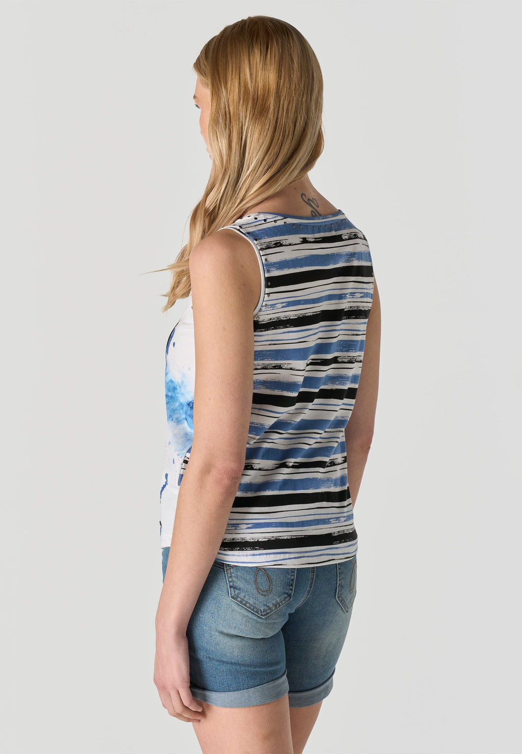 Camiseta Mujer Tirantes Estampada – Koroshi Azul