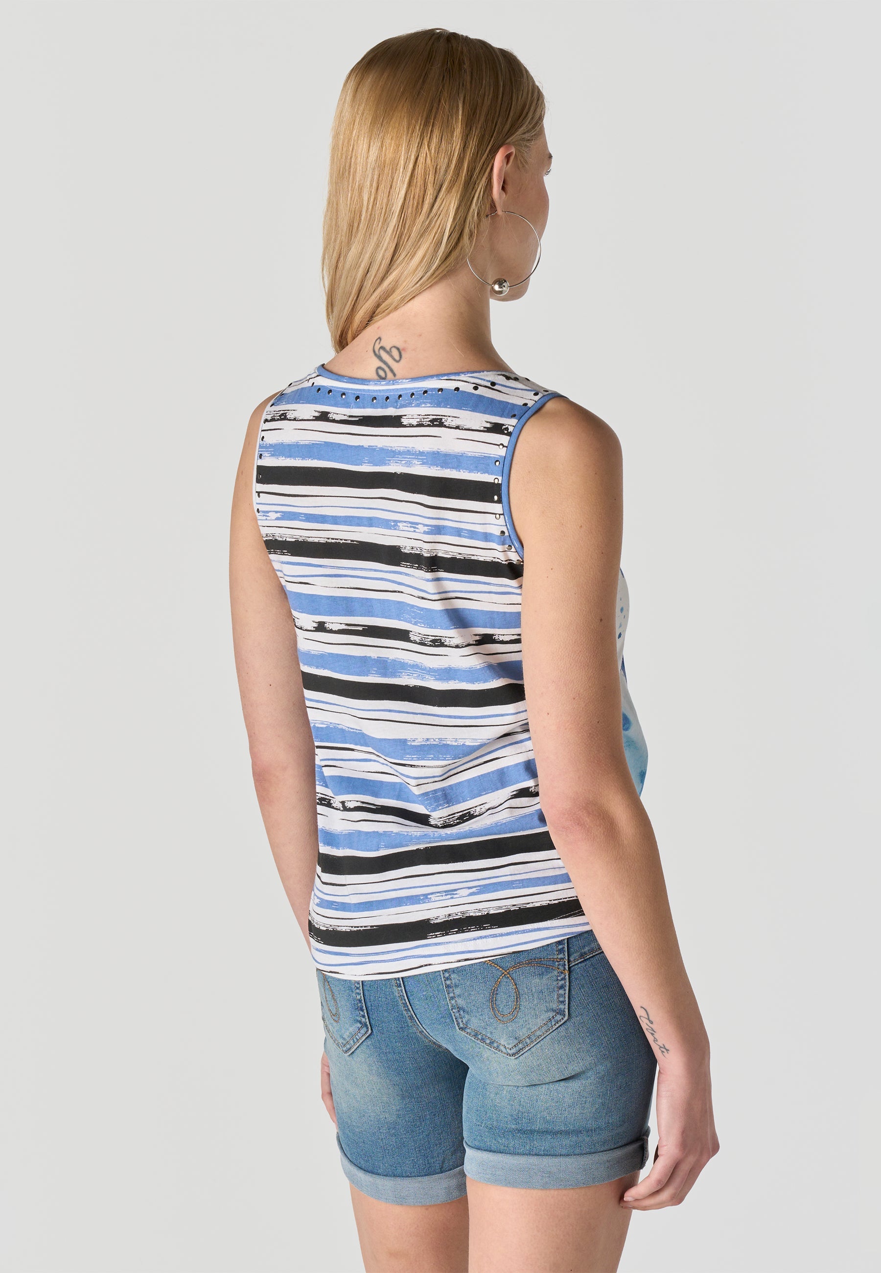 Camiseta Mujer Tirantes Estampada – Koroshi Azul