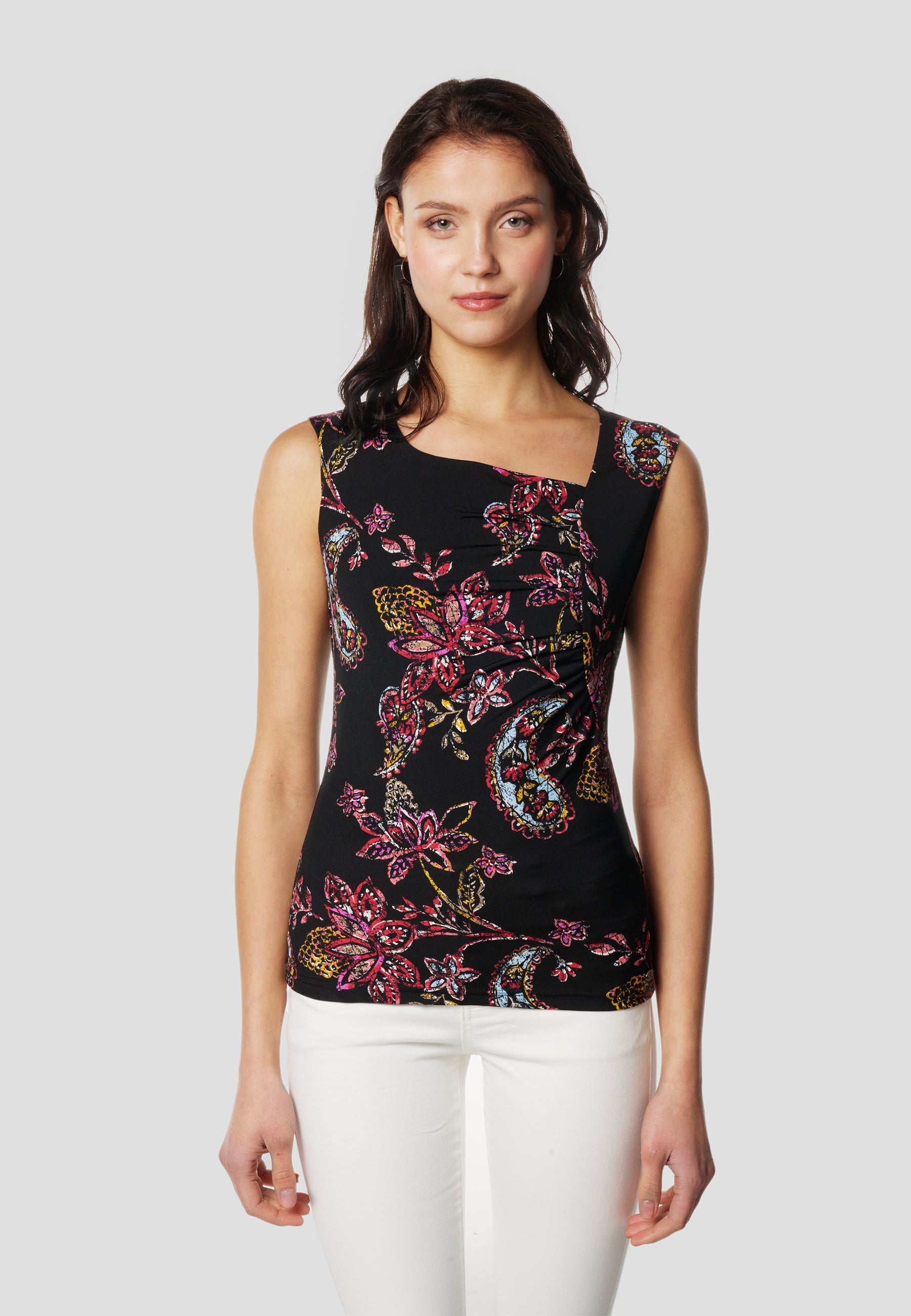 Camiseta Mujer Tirantes Estampada – Koroshi Negra