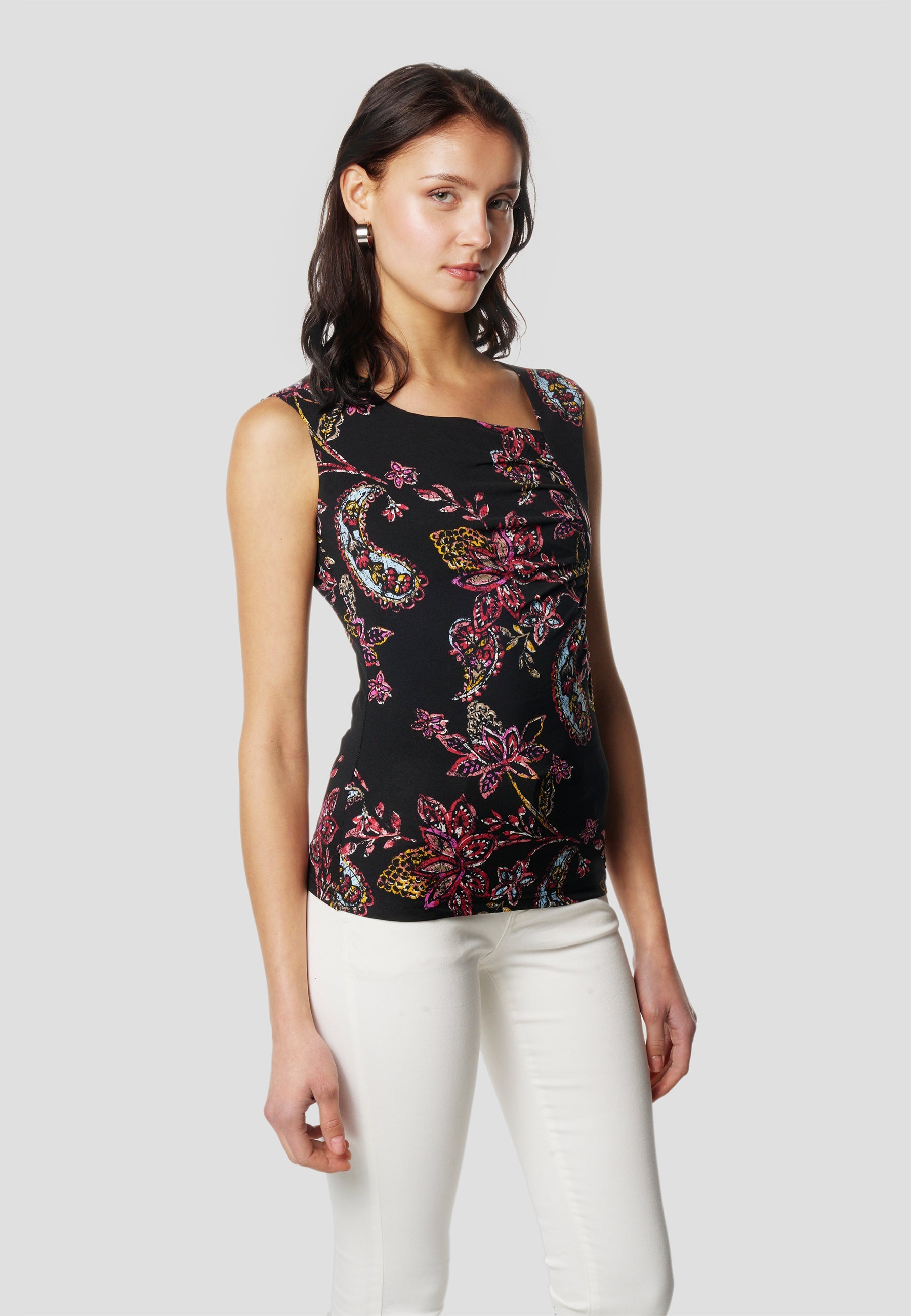 Camiseta Mujer Tirantes Estampada – Koroshi Negra