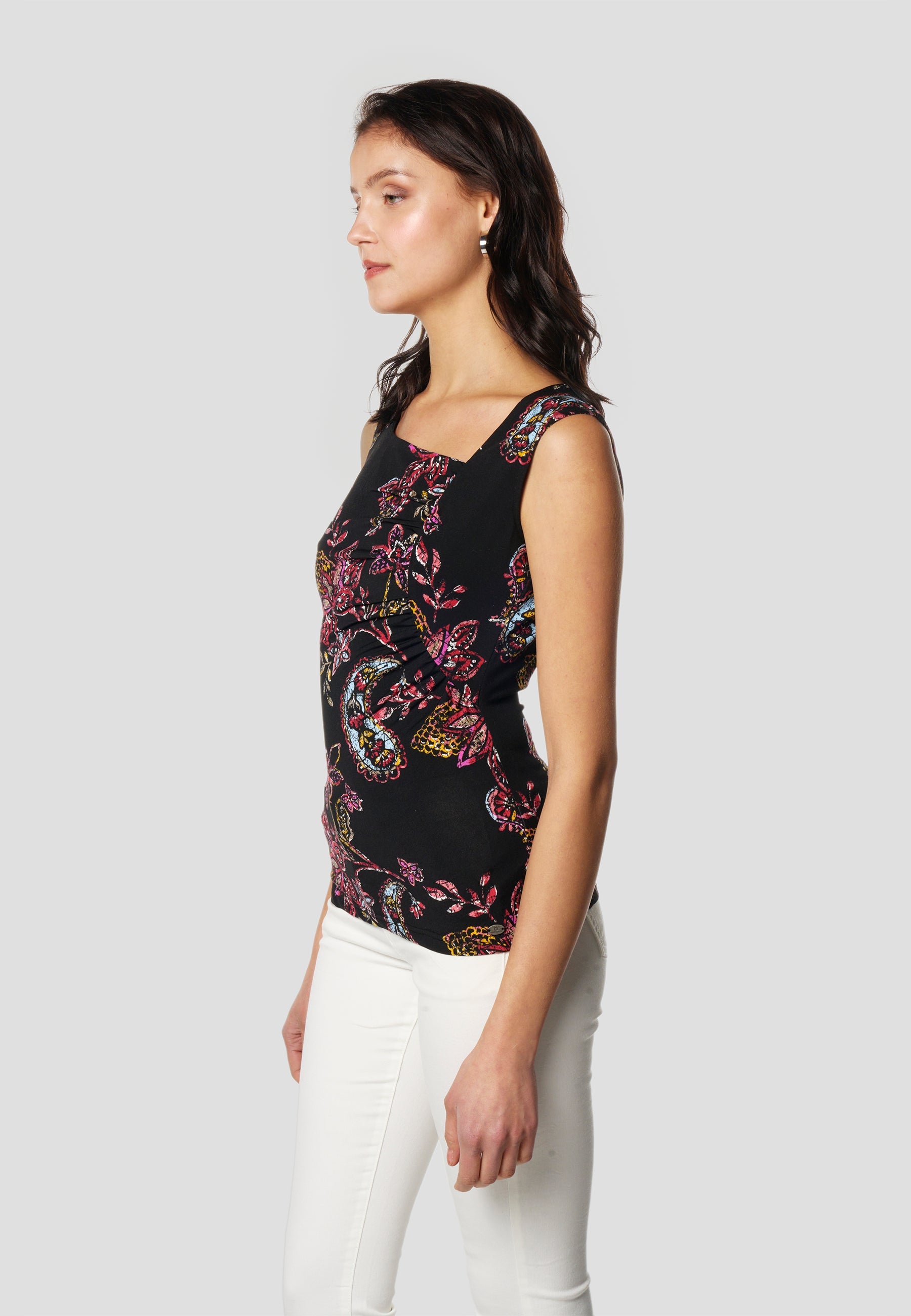 Camiseta Mujer Tirantes Estampada – Koroshi Negra