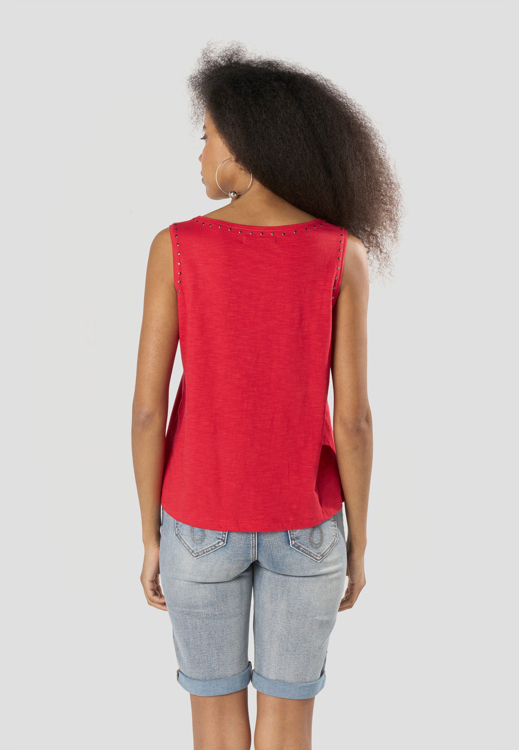 Camiseta Mujer Tirantes con Tachas en Escote – Koroshi 2612TP70