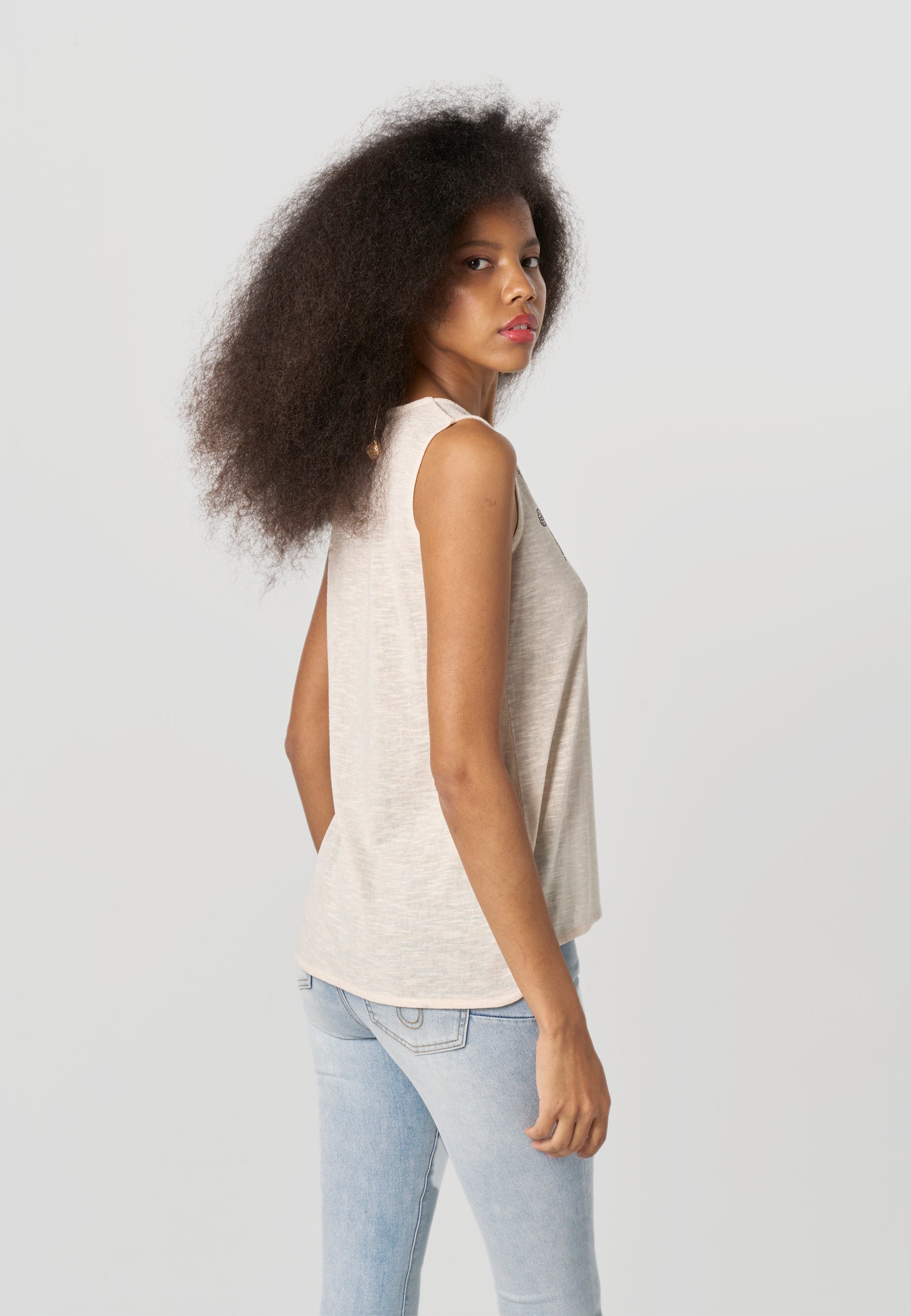 Camiseta Mujer Tirantes Brillos – Koroshi 2612TP74