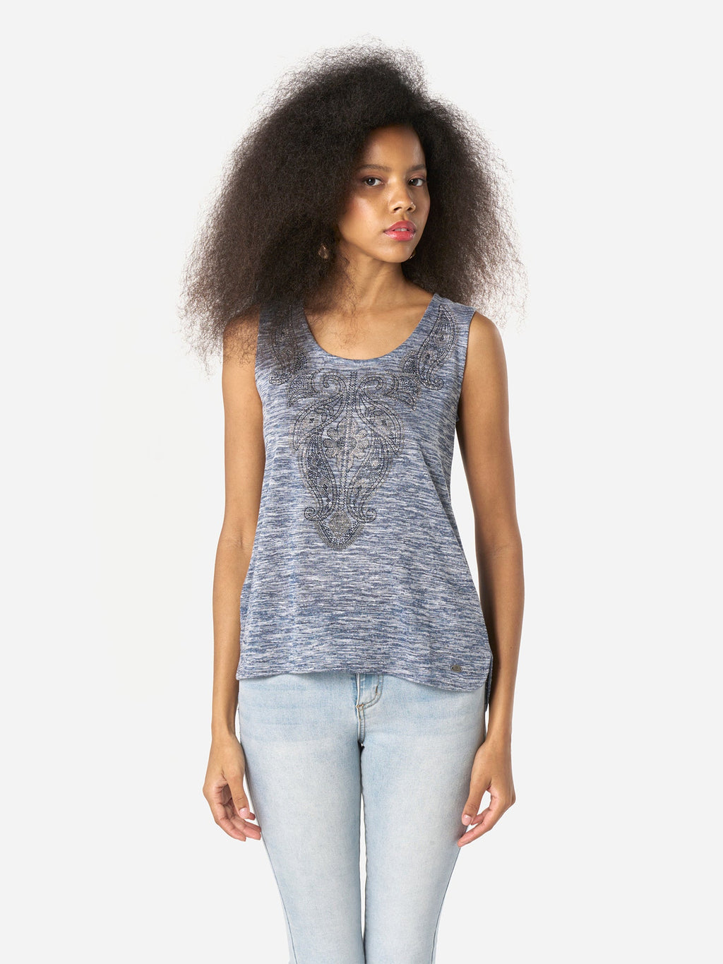 Camiseta Mujer Tirantes Brillos – Koroshi 2612TP74