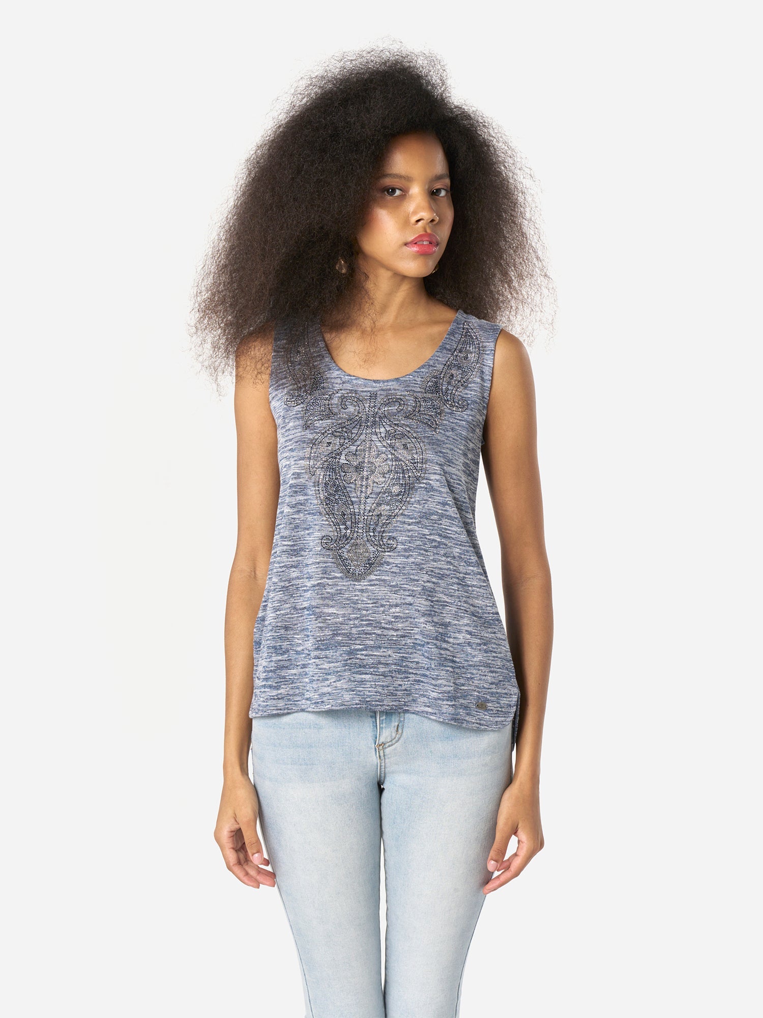 Camiseta Mujer Tirantes Brillos – Koroshi 2612TP74