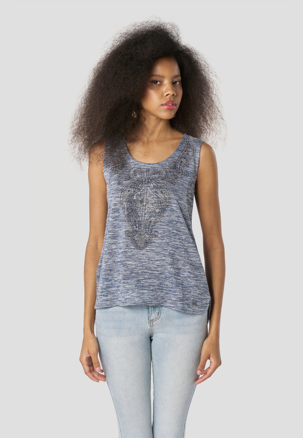 Camiseta Mujer Tirantes Brillos – Koroshi 2612TP74