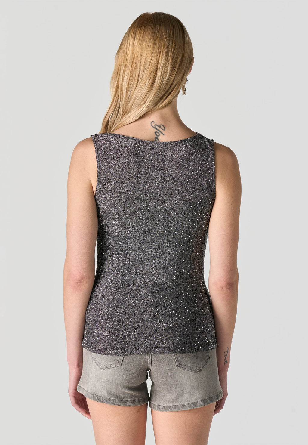 Camiseta Mujer Tirantes Brillos – Koroshi Gris