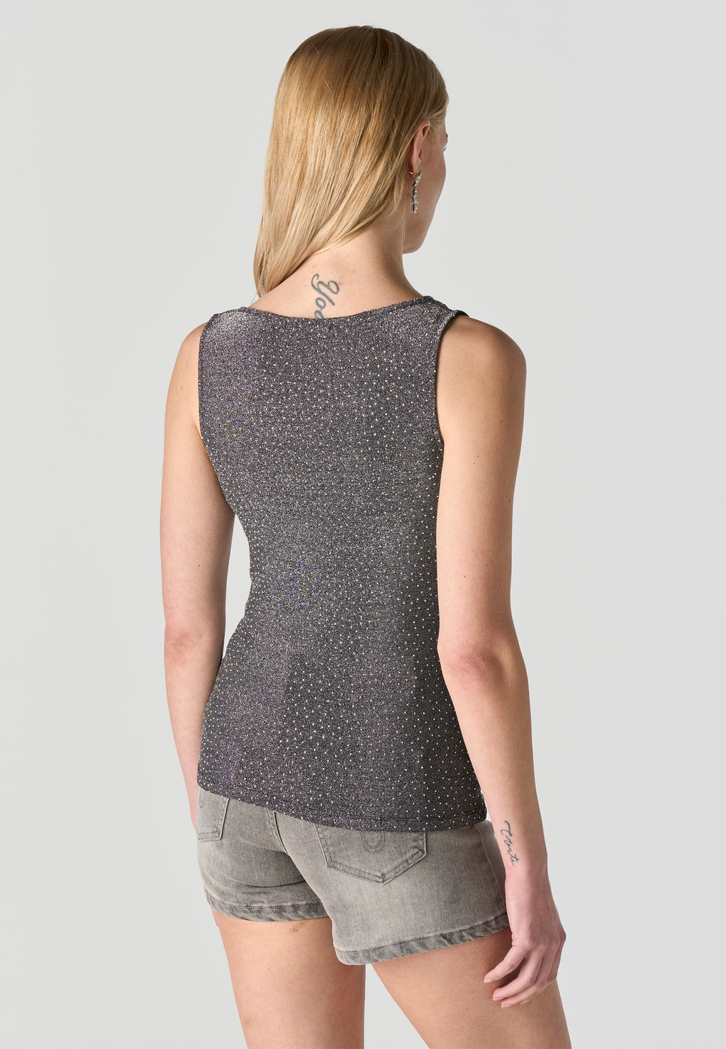 Camiseta Mujer Tirantes Brillos – Koroshi Gris