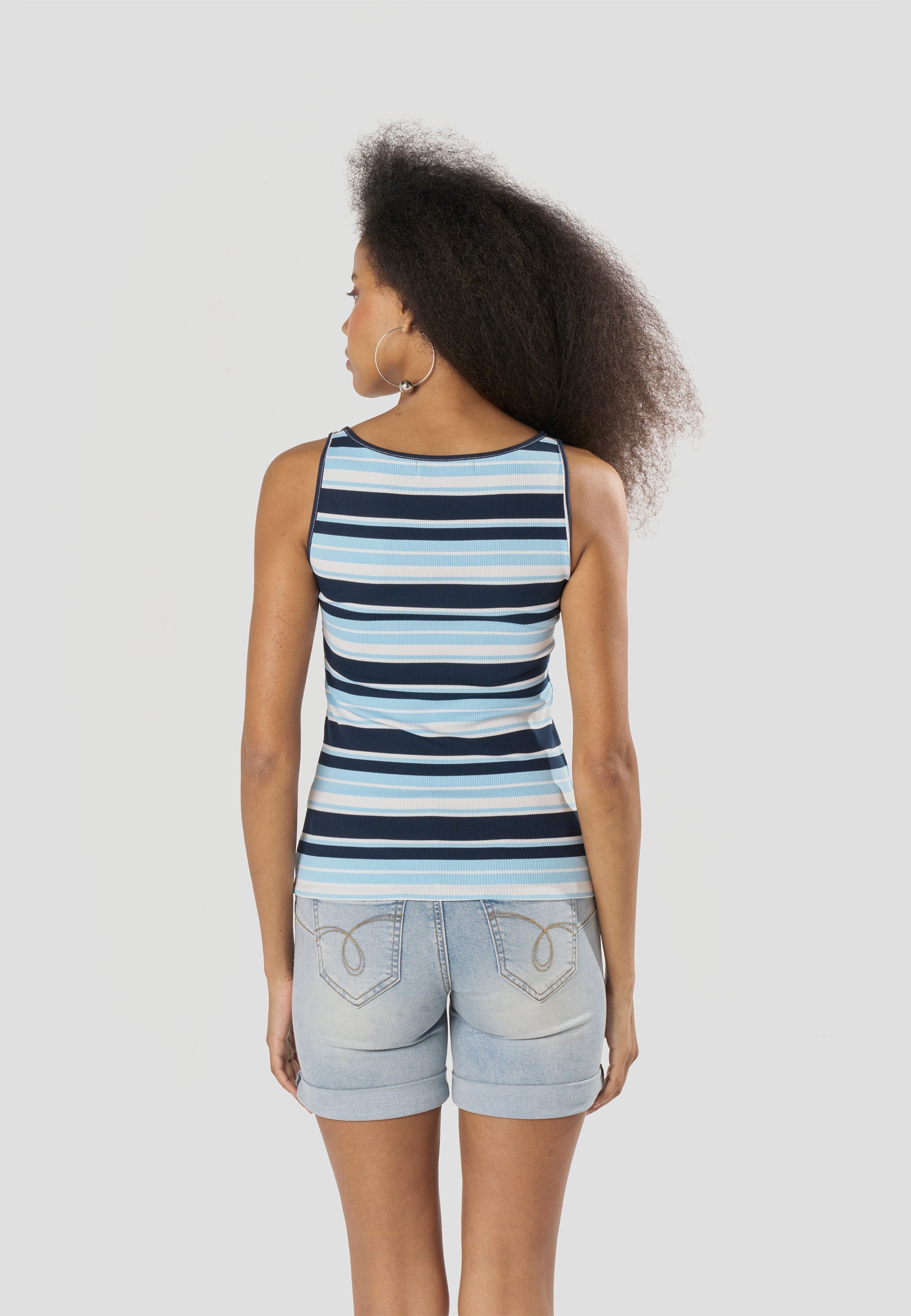 Camiseta Mujer Tirantes Básica – Koroshi Azul