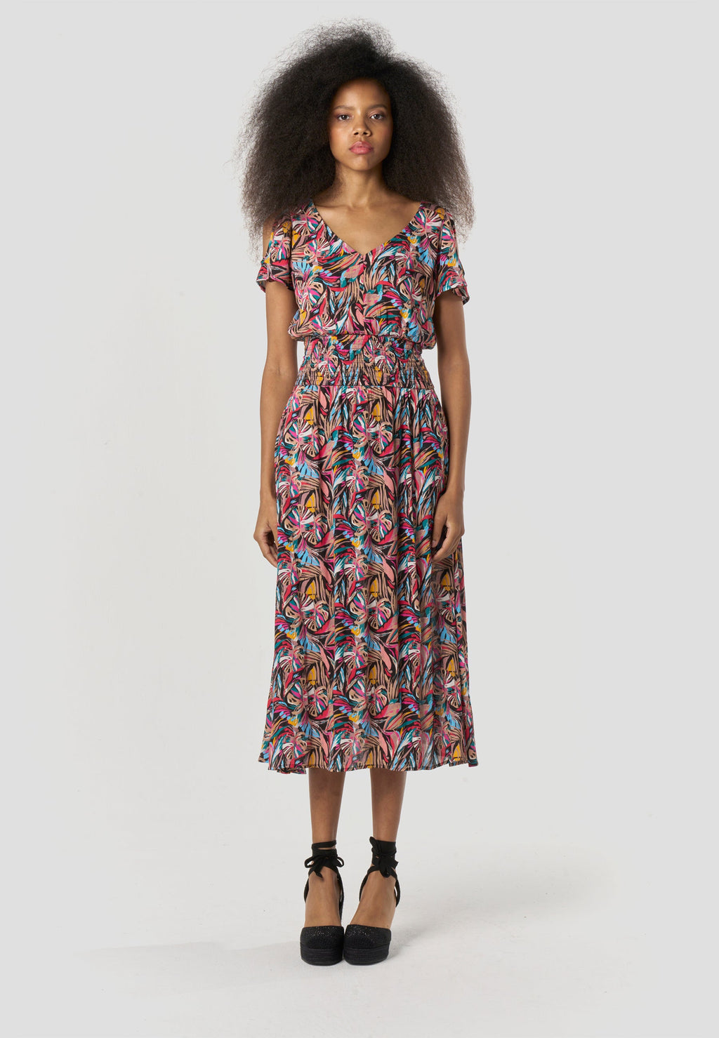 Vestido Mujer Largo Estampado – Koroshi Multicolor
