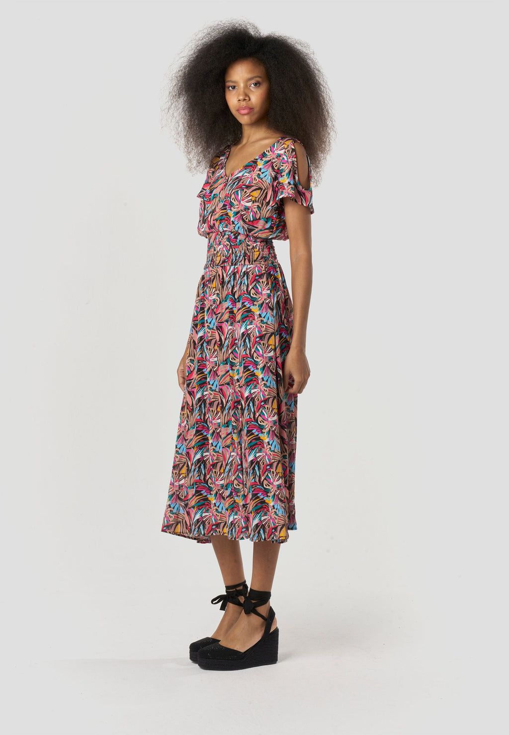 Vestido Mujer Largo Estampado – Koroshi Multicolor