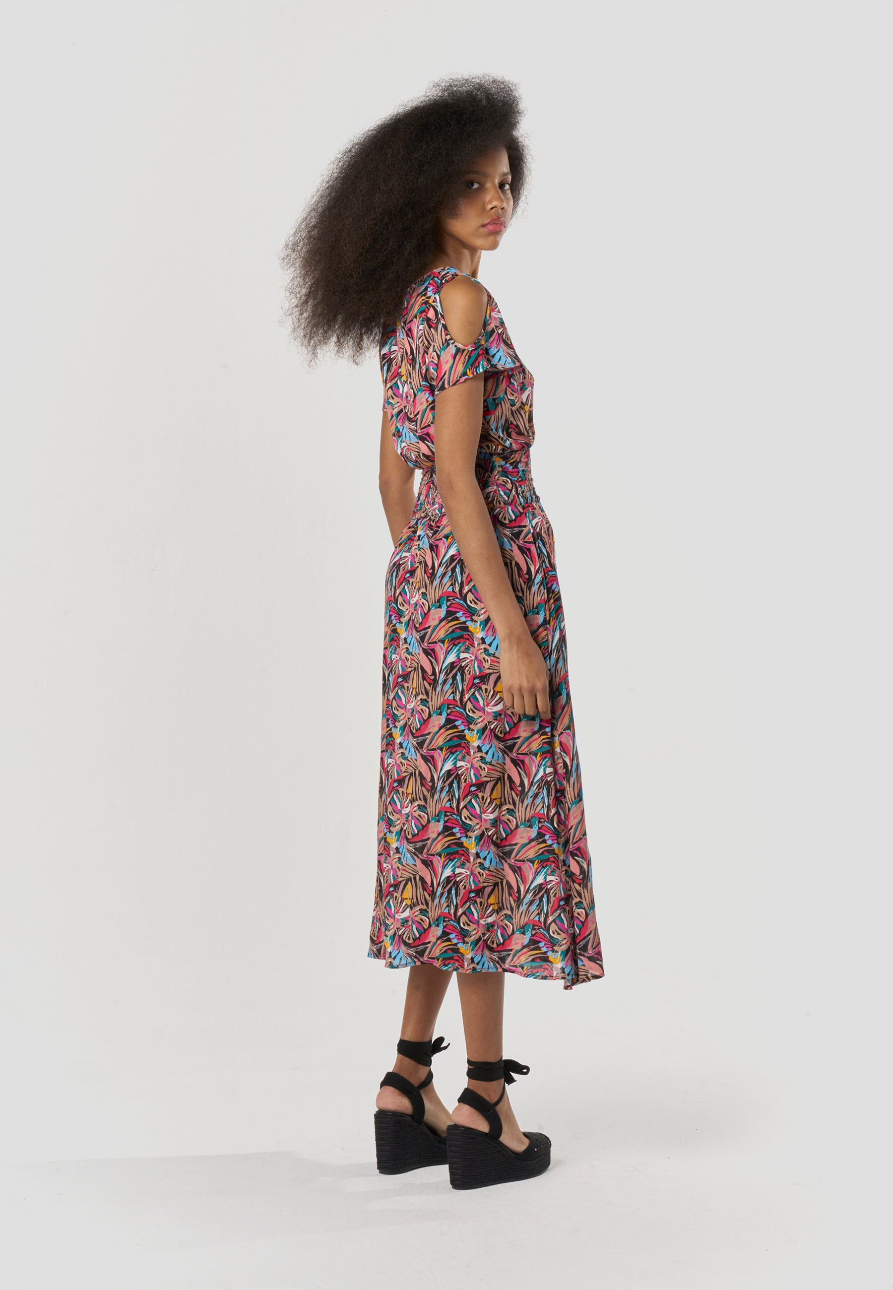 Vestido Mujer Largo Estampado – Koroshi Multicolor