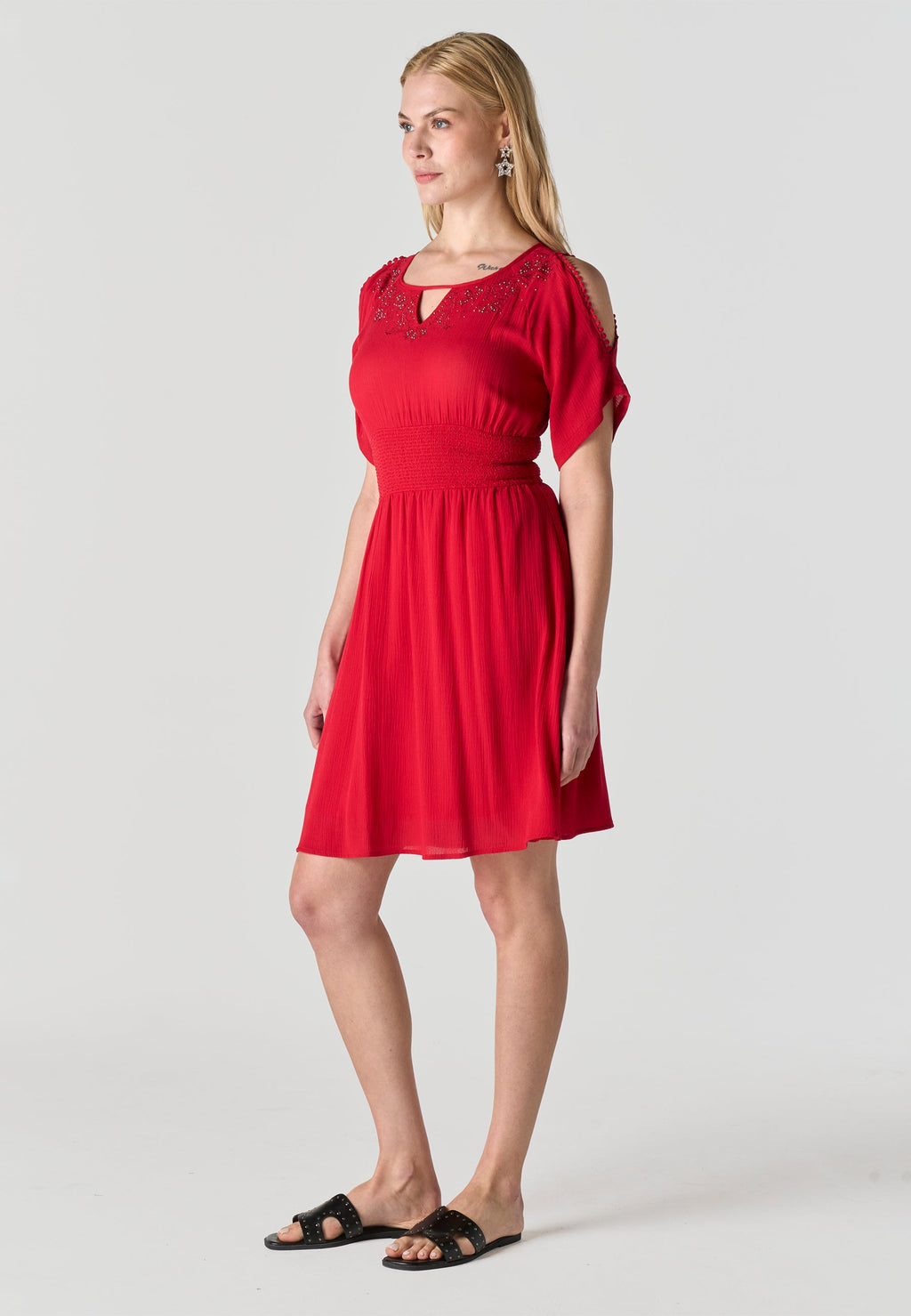 Vestido Mujer Corto Bordado – Koroshi 2612VS15