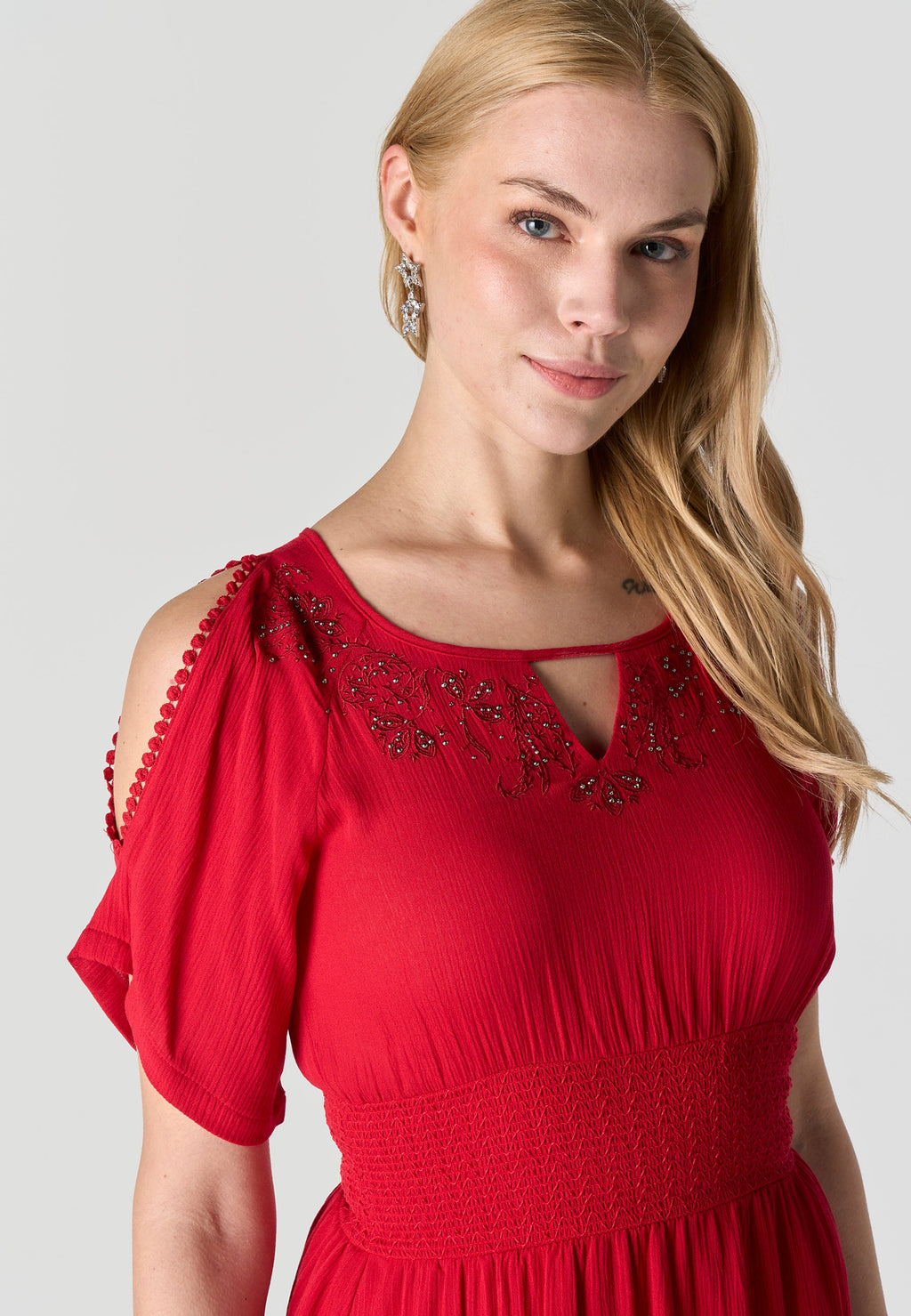 Vestido Mujer Corto Bordado – Koroshi 2612VS15