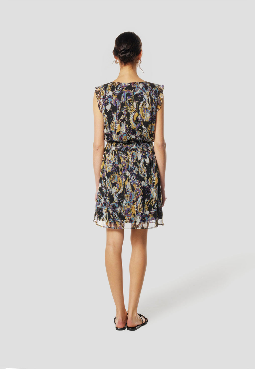 Vestido Mujer Corto Estampado Paisley – Koroshi Multicolor