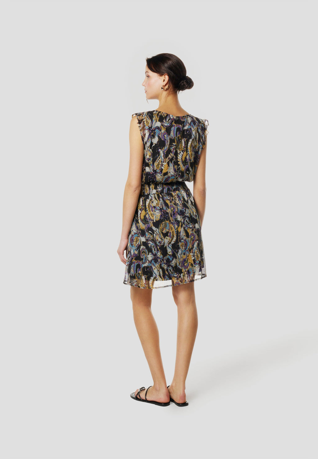 Vestido Mujer Corto Estampado Paisley – Koroshi Multicolor