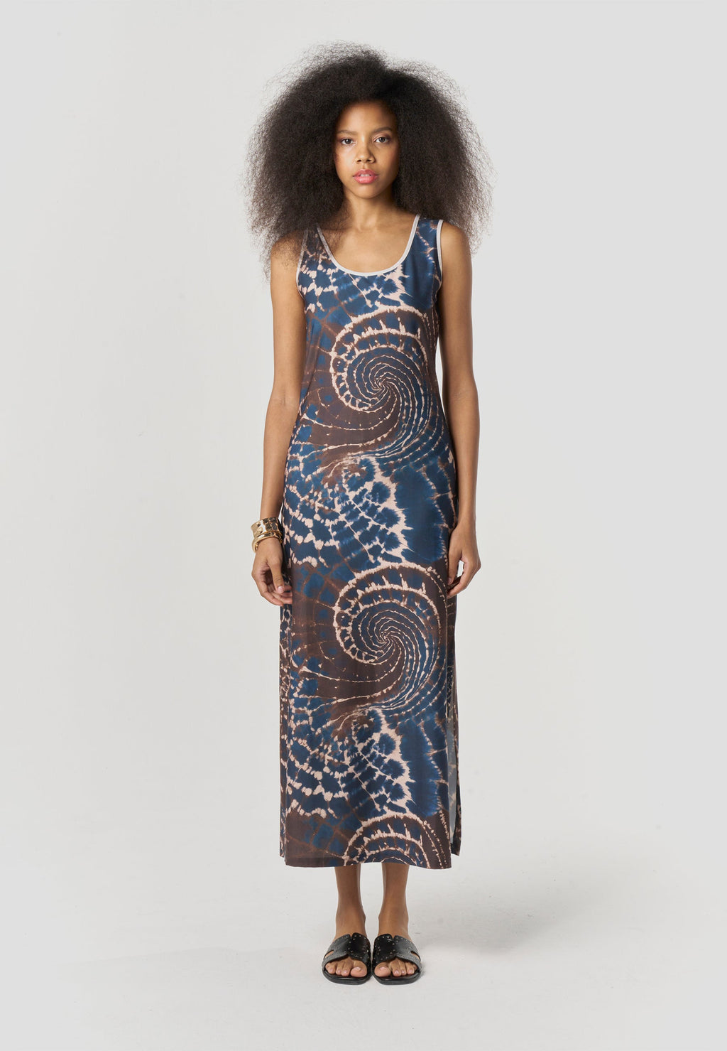 Vestido Mujer Largo Estampado Tie-Dye – Koroshi Multicolor