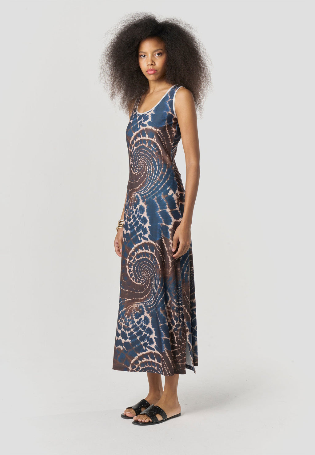 Vestido Mujer Largo Estampado Tie-Dye – Koroshi Multicolor
