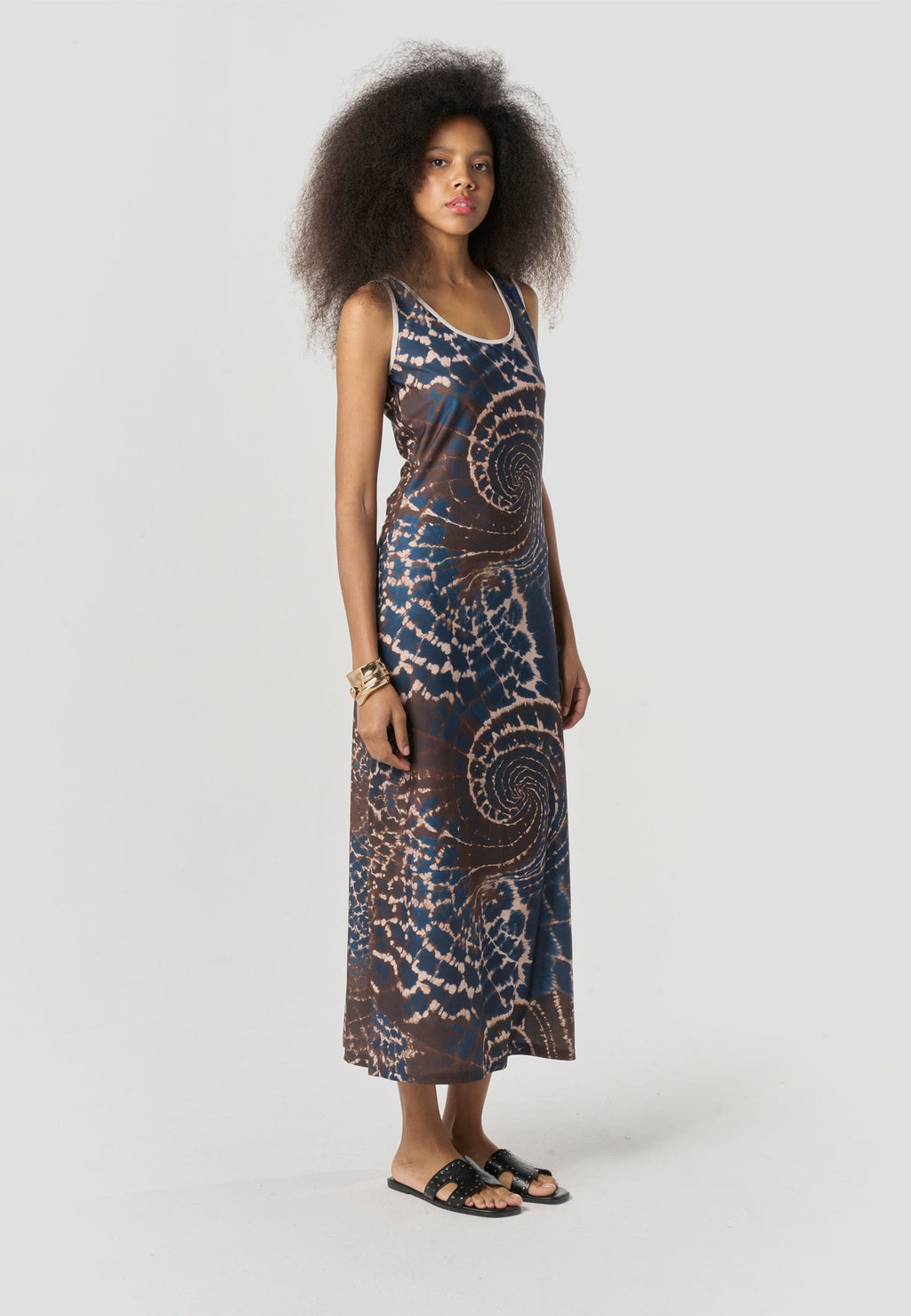 Vestido Mujer Largo Estampado Tie-Dye – Koroshi Multicolor