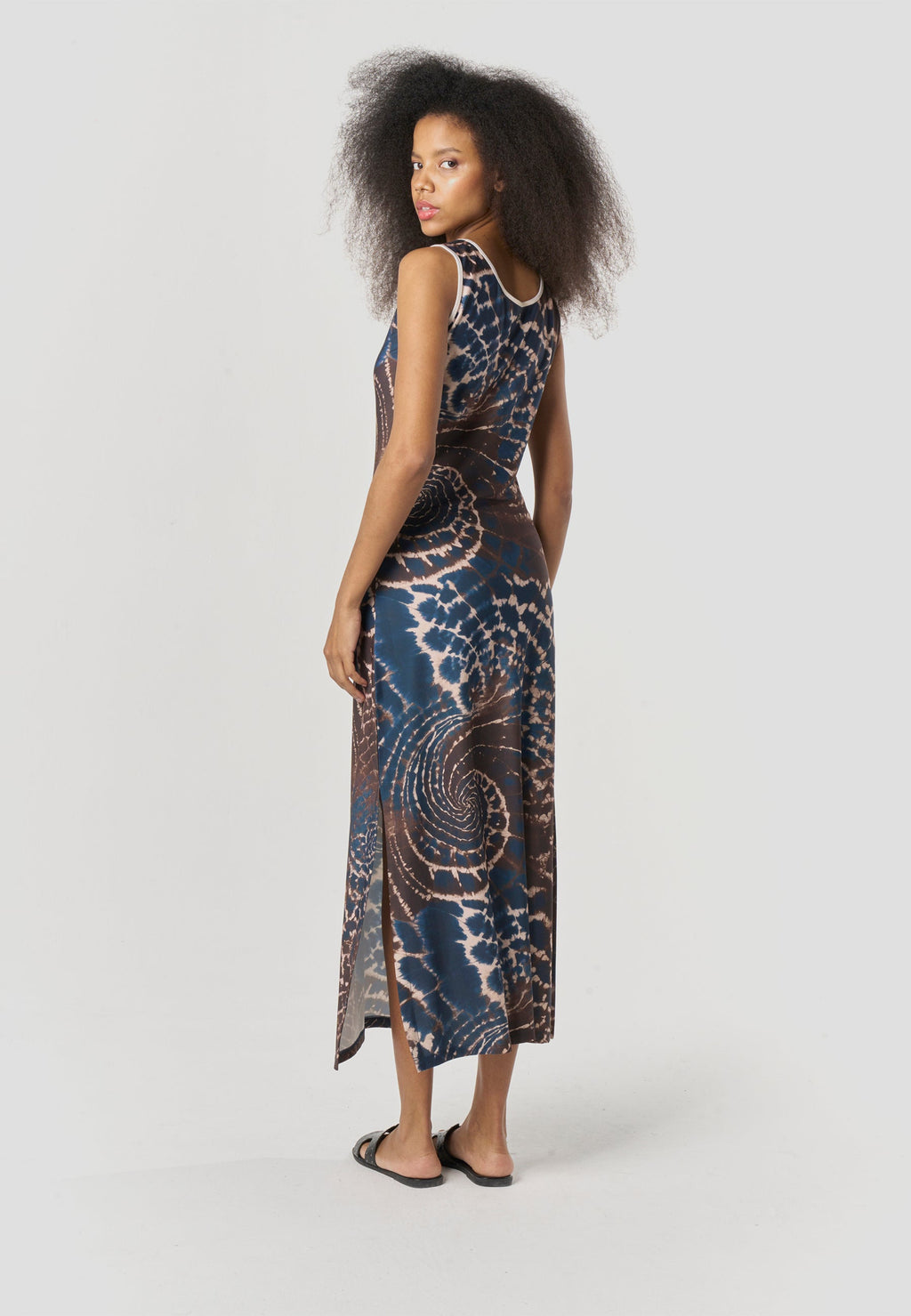 Vestido Mujer Largo Estampado Tie-Dye – Koroshi Multicolor