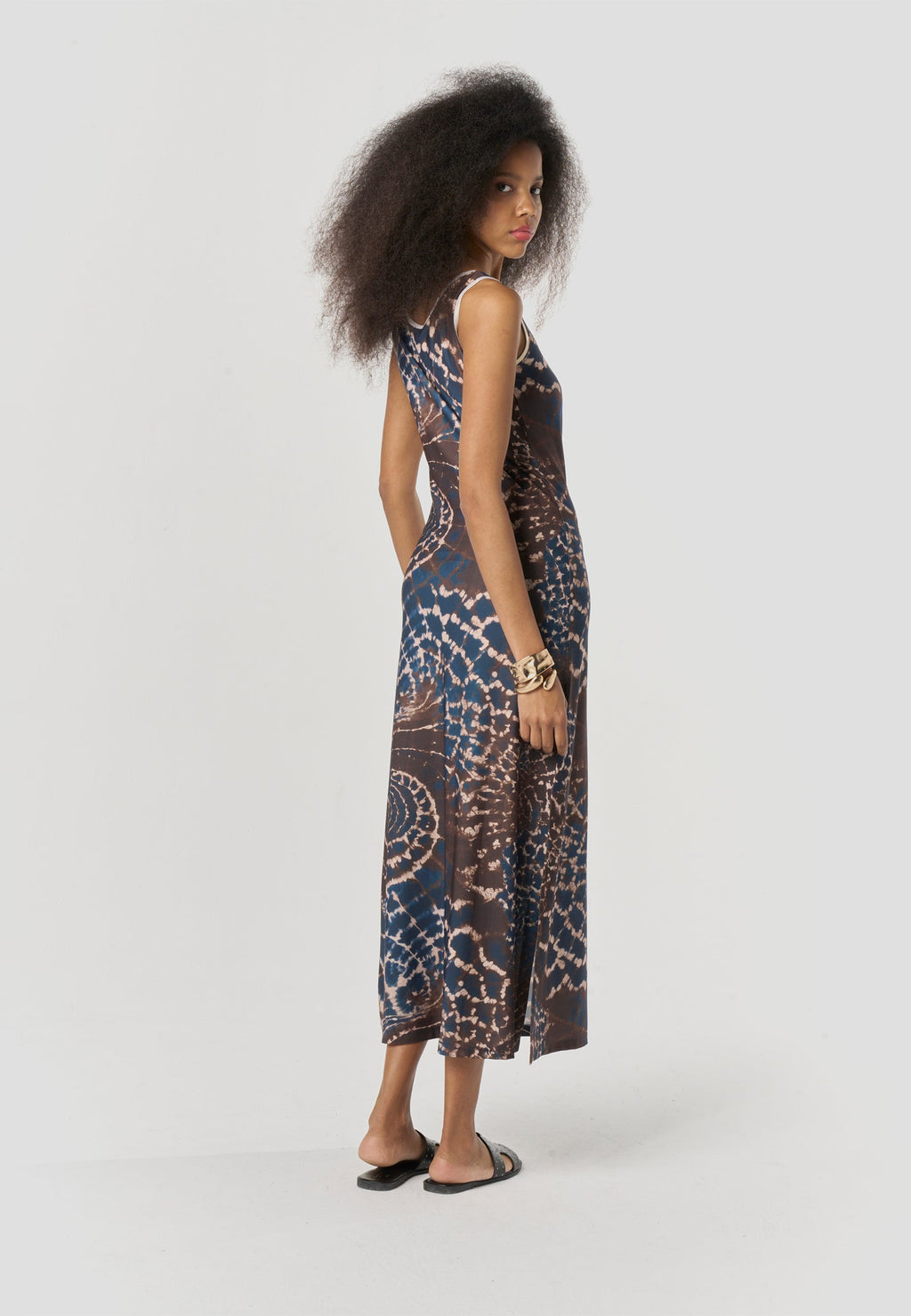 Vestido Mujer Largo Estampado Tie-Dye – Koroshi Multicolor