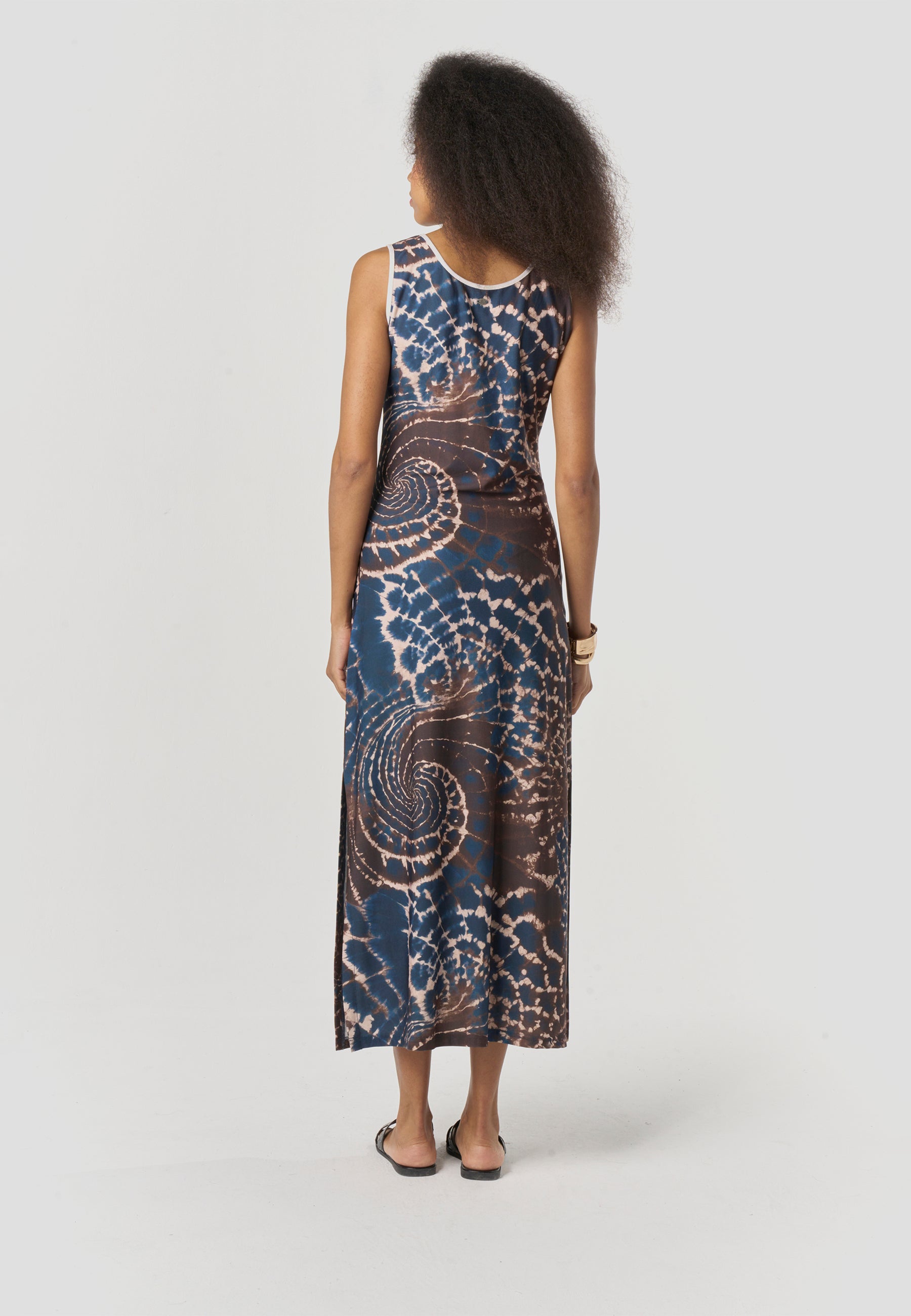 Vestido Mujer Largo Estampado Tie-Dye – Koroshi Multicolor