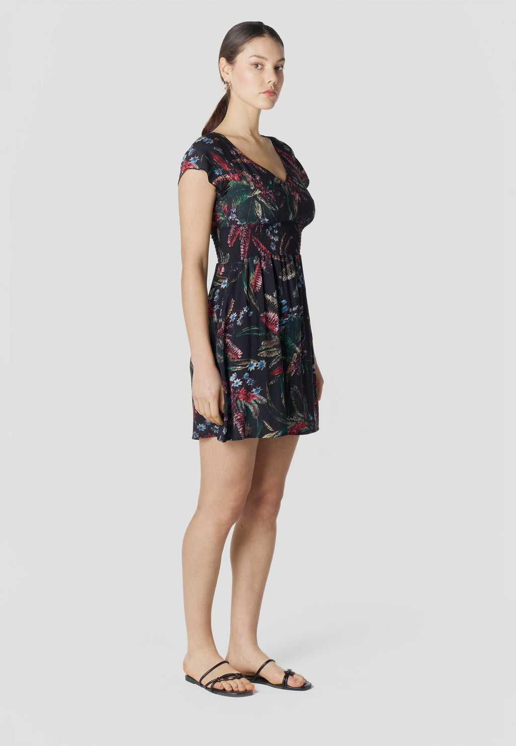 Vestido Mujer Corto Estampado Manga Corta – Koroshi 2612VS35