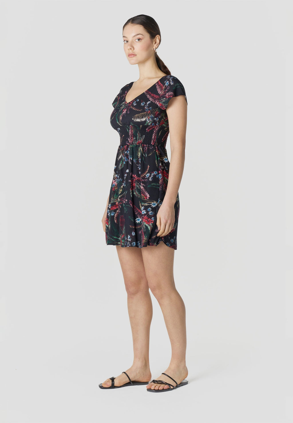 Vestido Mujer Corto Estampado Manga Corta – Koroshi 2612VS35