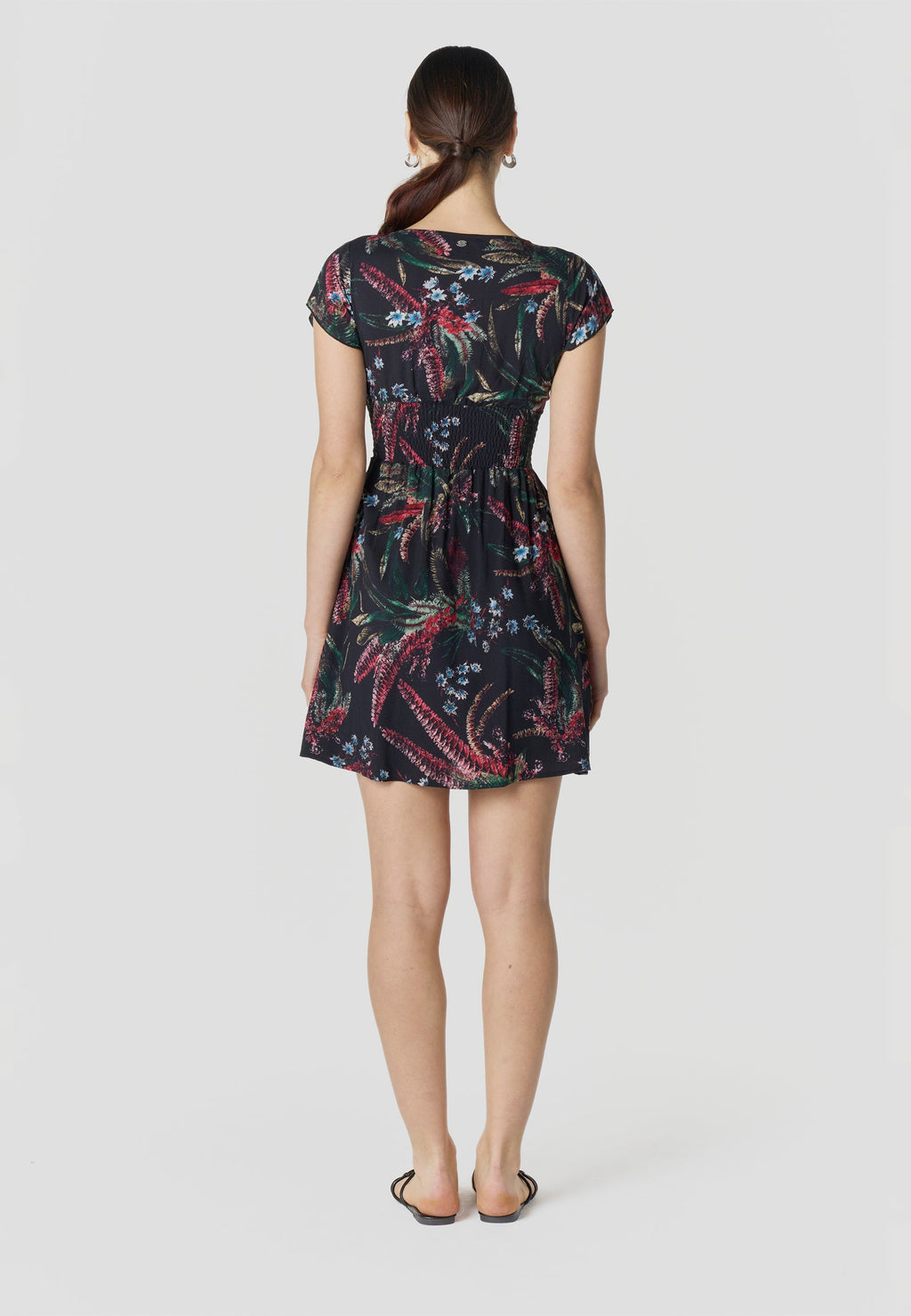 Vestido Mujer Corto Estampado Manga Corta – Koroshi 2612VS35