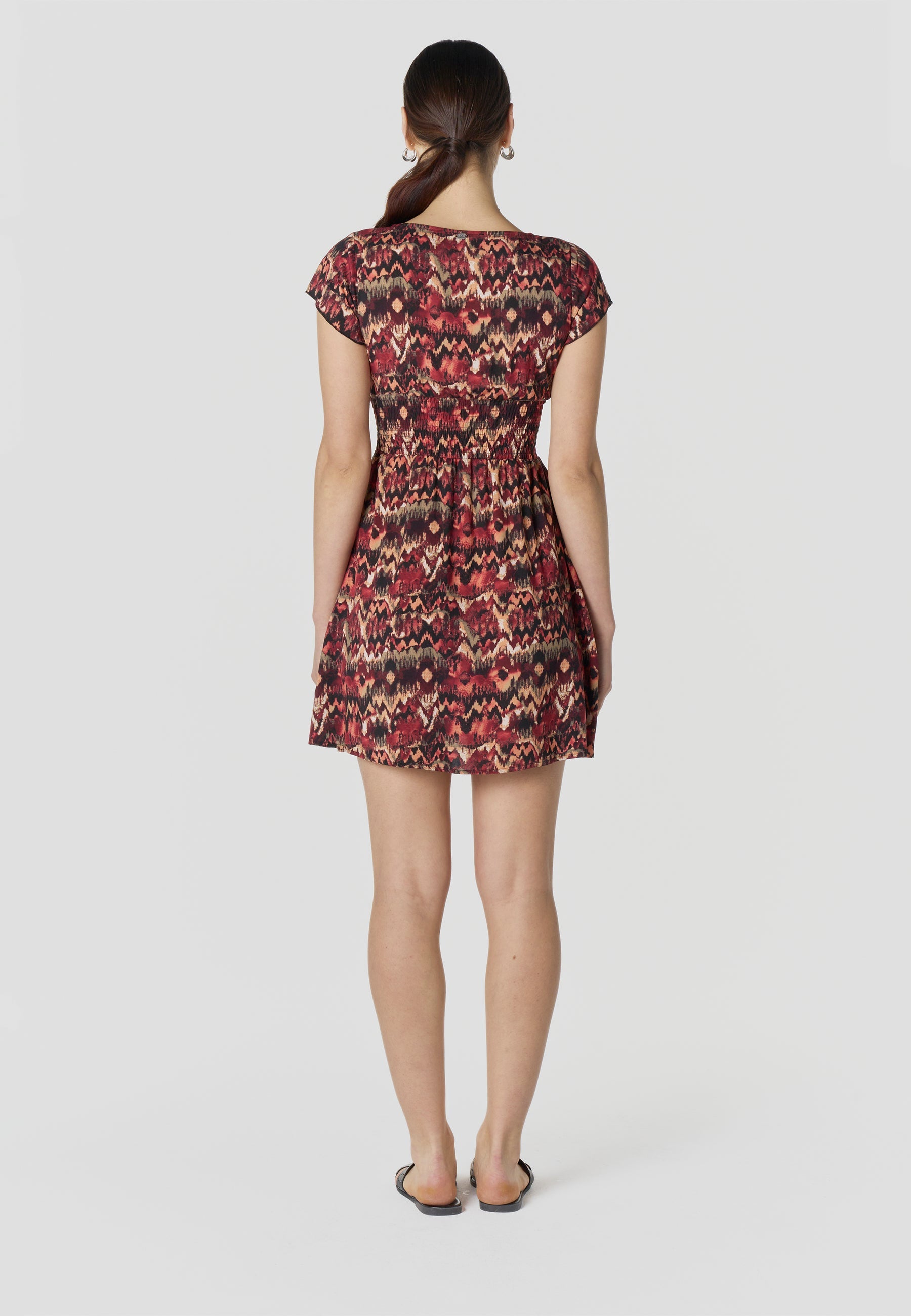Vestido Mujer Corto Estampado Manga Corta – Koroshi 2612VS35