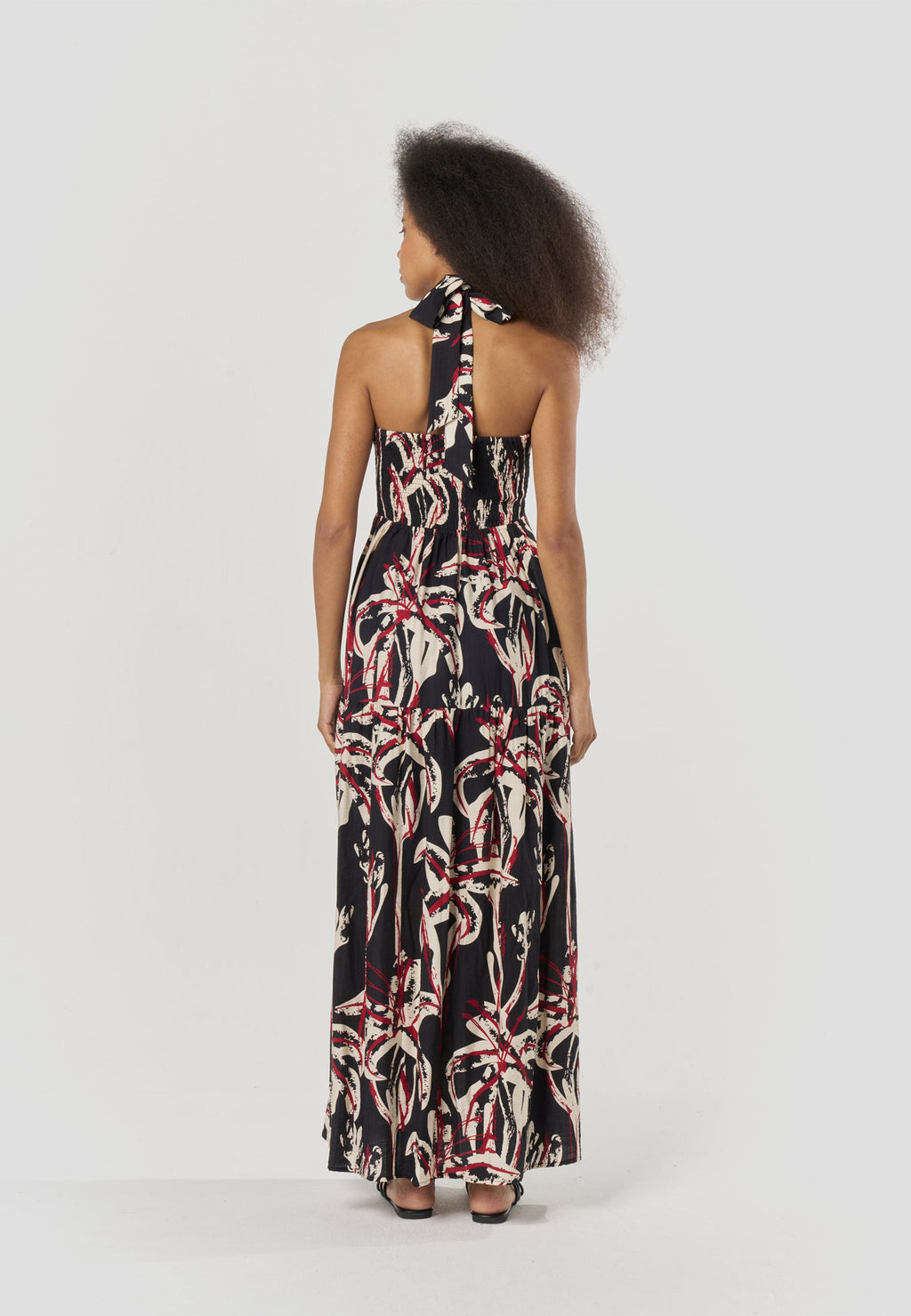 Vestido Mujer Largo Escote Halter Estampado – Koroshi 2612VS71