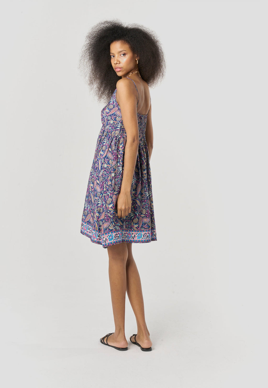 Vestido Mujer Corto Tirantes Estampado Paisley – Koroshi 2612VS76