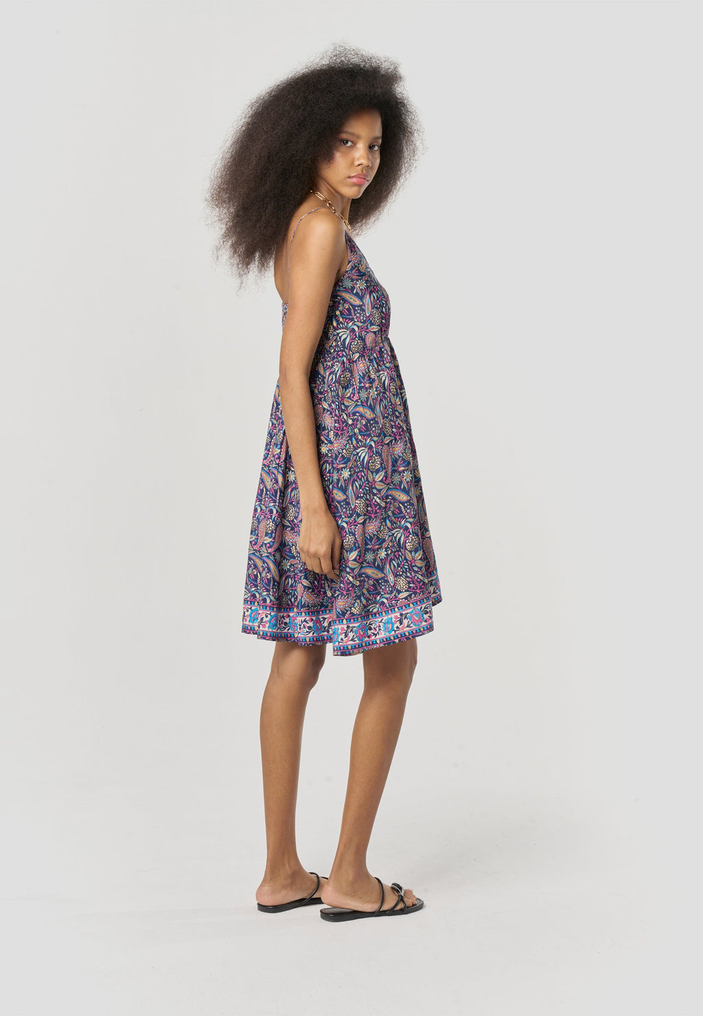Vestido Mujer Corto Tirantes Estampado Paisley – Koroshi 2612VS76