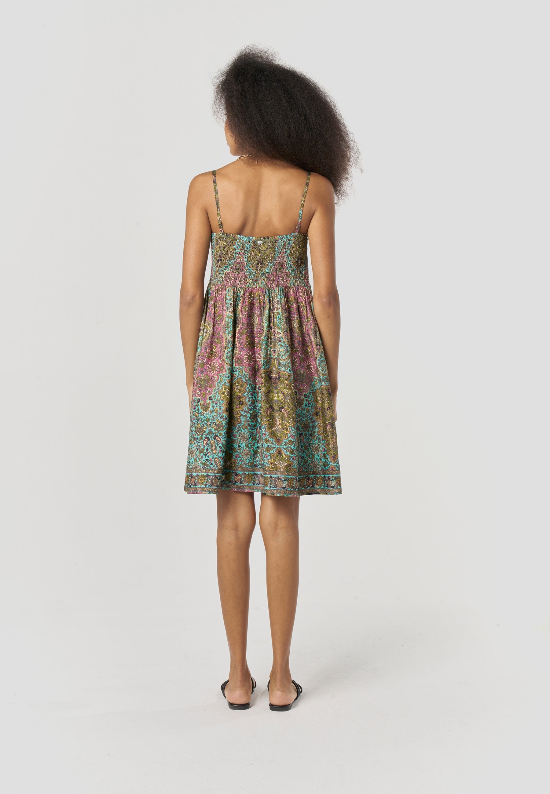 Vestido Mujer Corto Tirantes Estampado Paisley – Koroshi 2612VS76