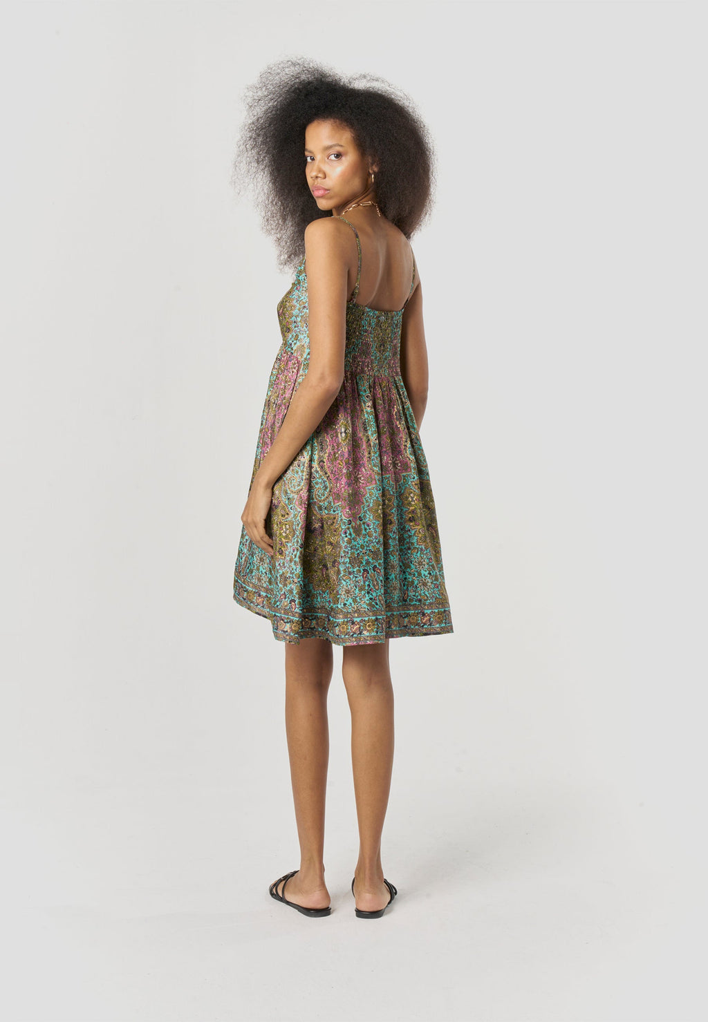 Vestido Mujer Corto Tirantes Estampado Paisley – Koroshi 2612VS76