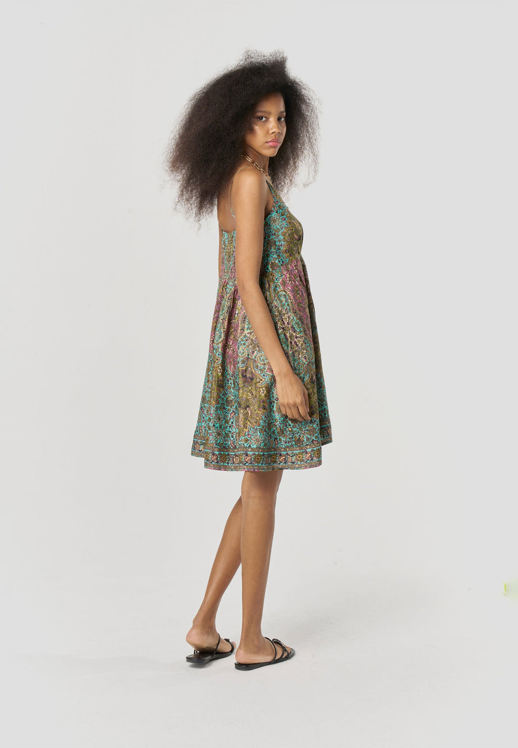Vestido Mujer Corto Tirantes Estampado Paisley – Koroshi 2612VS76