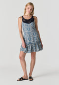 Vestido Corto Bohemio Mujer Estampado Geométrico Ganchillo – Koröshi