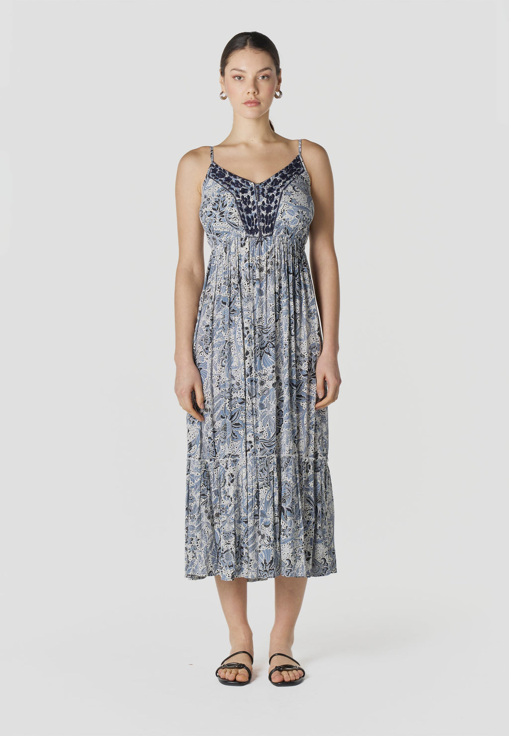 Vestido Mujer Largo Tirantes Estampado Floral – Koroshi 2612VS85