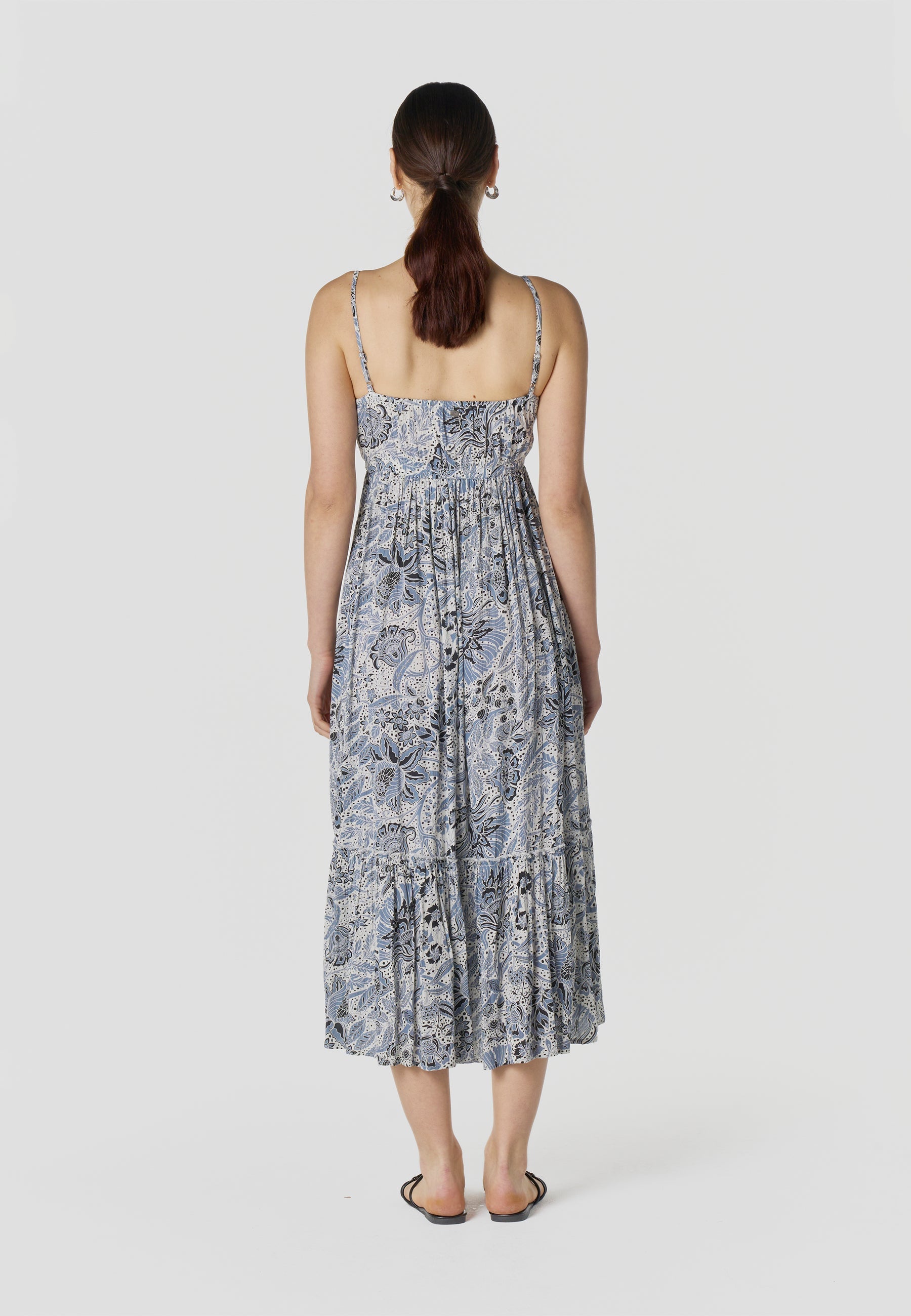 Vestido Mujer Largo Tirantes Estampado Floral – Koroshi 2612VS85