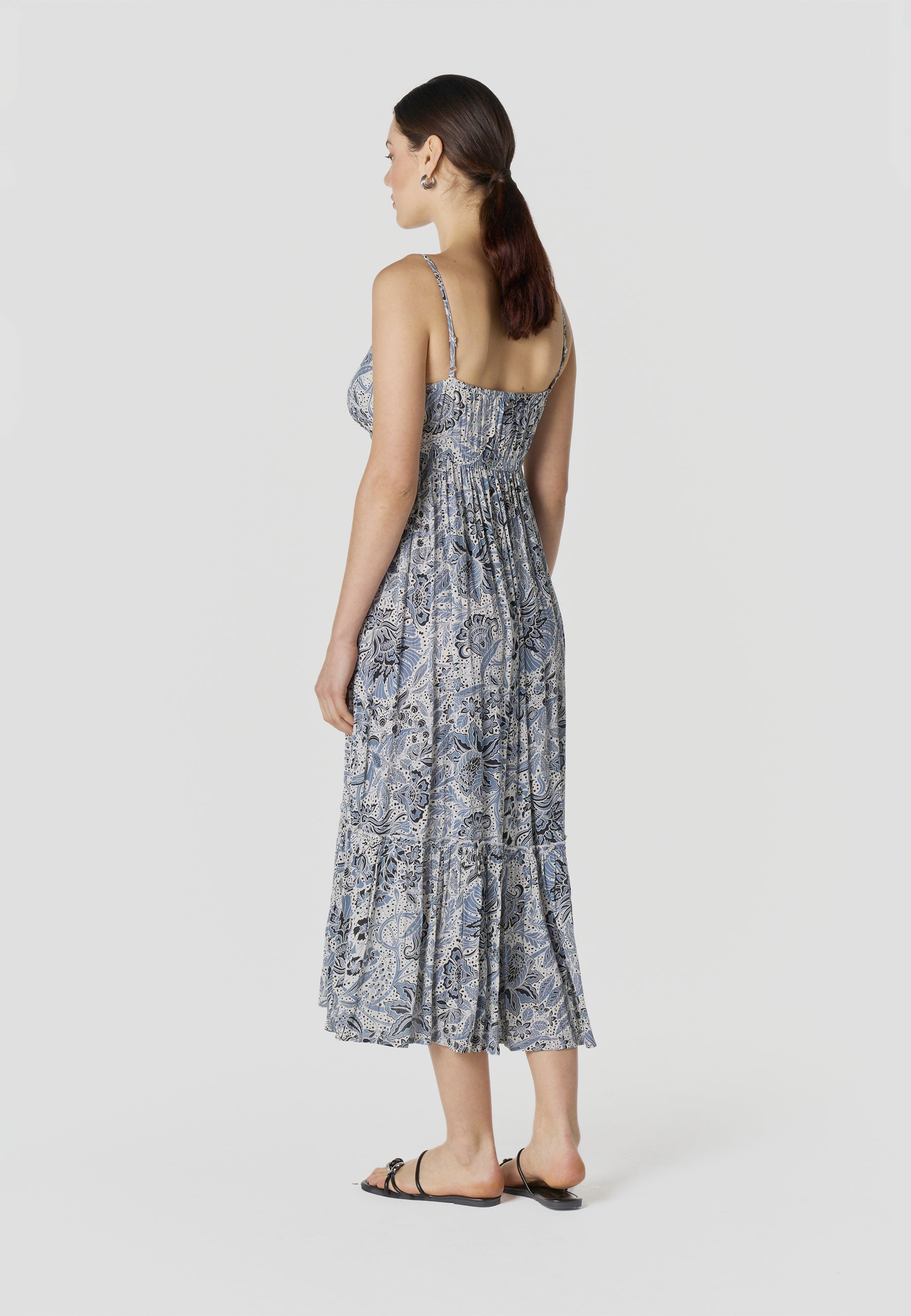 Vestido Mujer Largo Tirantes Estampado Floral – Koroshi 2612VS85