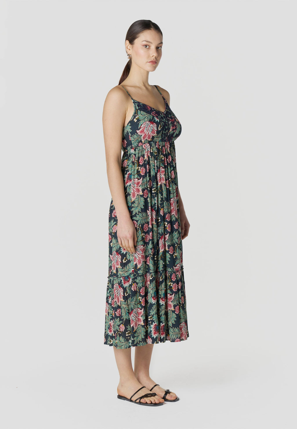 Vestido Mujer Largo Tirantes Estampado Floral – Koroshi 2612VS85