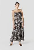 Vestido Mujer Largo Tirantes Estampado Fluido – Koroshi 2612VS90
