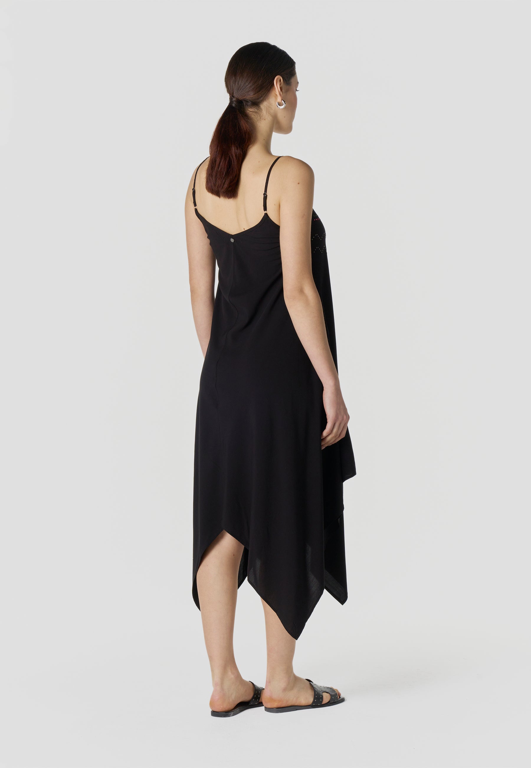 Vestido Mujer Largo Tirantes Estampado Mandala Asimétrico – Koroshi 2612VS91