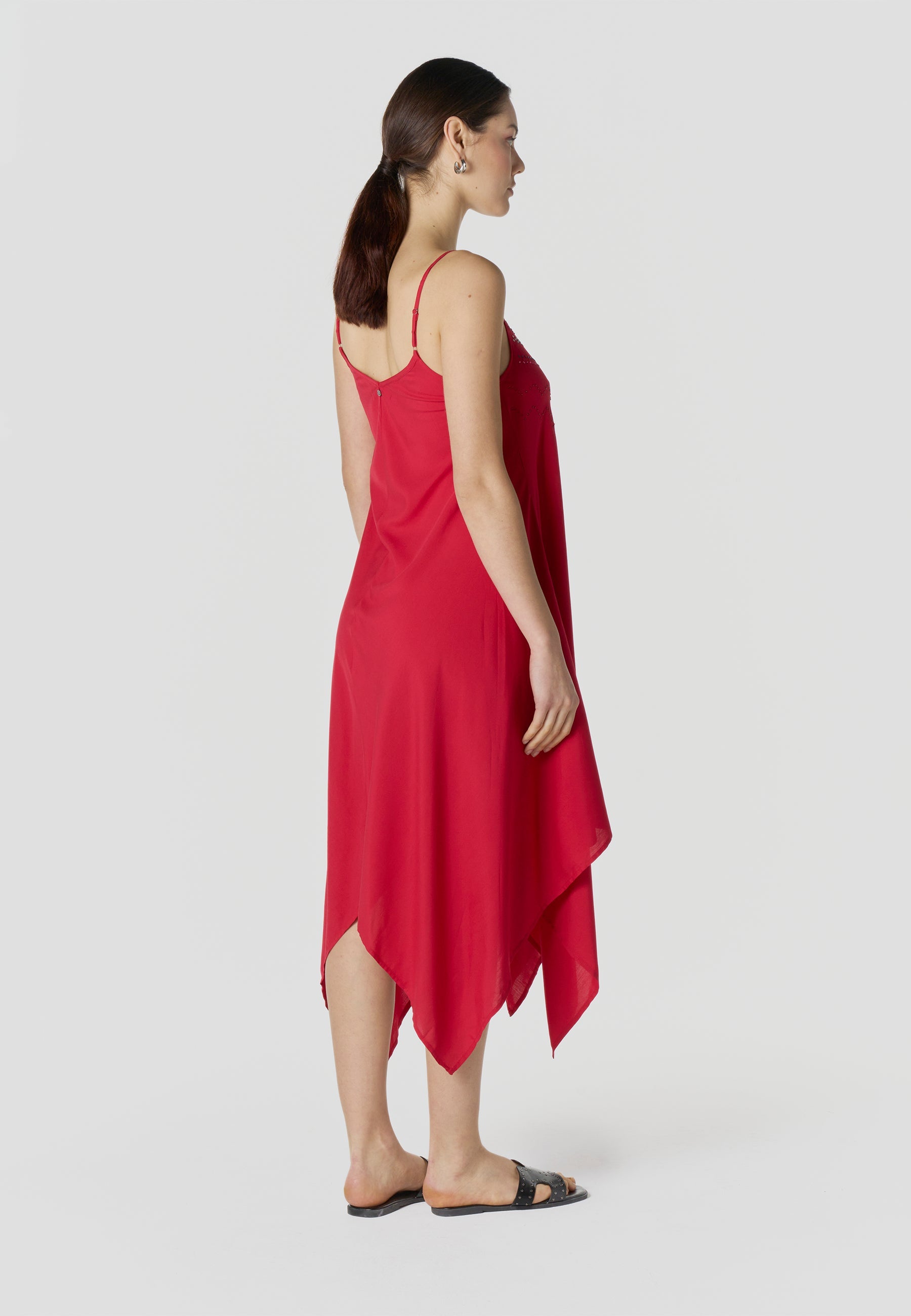 Vestido Mujer Largo Tirantes Estampado Mandala Asimétrico – Koroshi 2612VS91