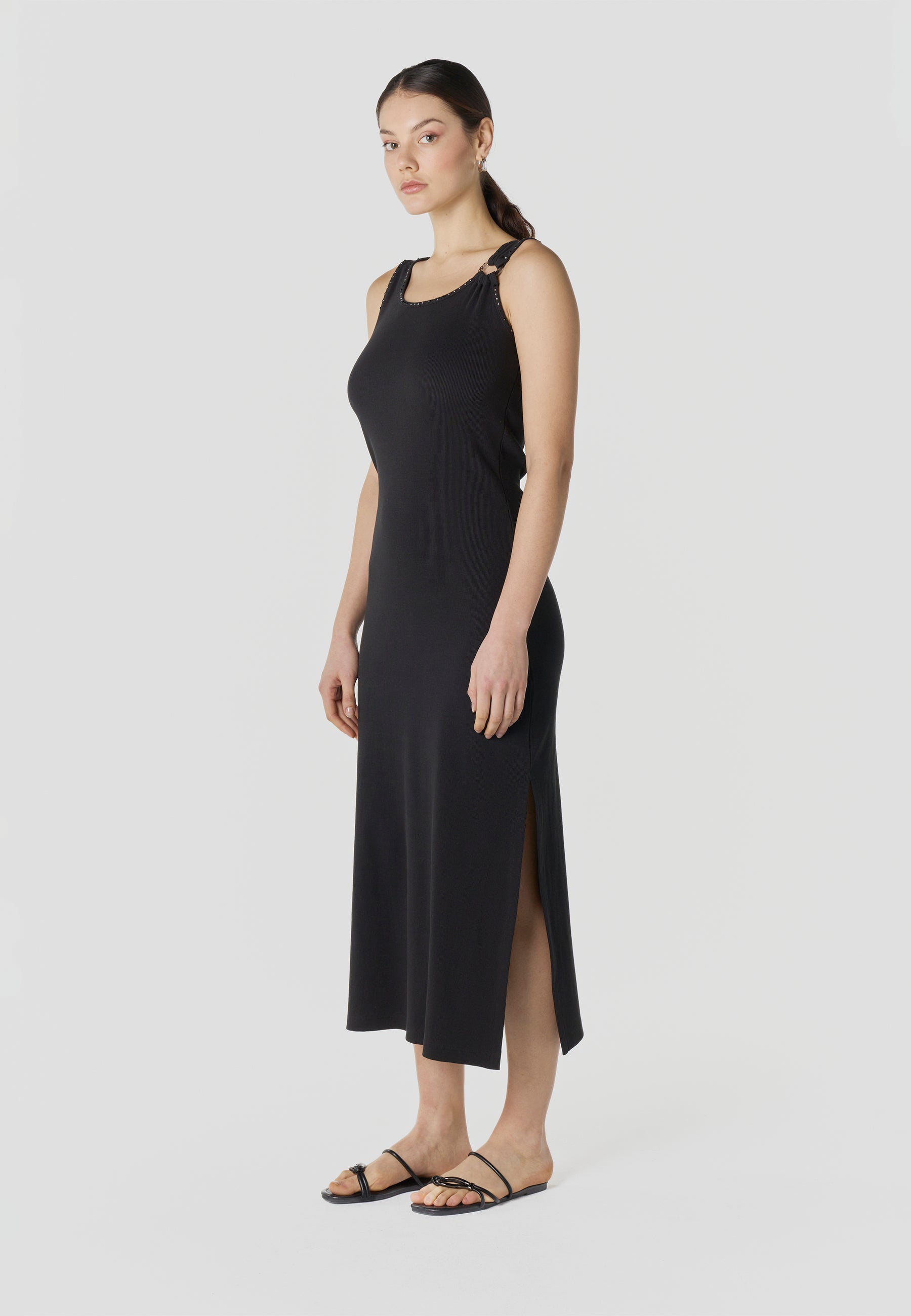 Vestido Mujer Largo Punto Acanalado – Koroshi 2612VS99