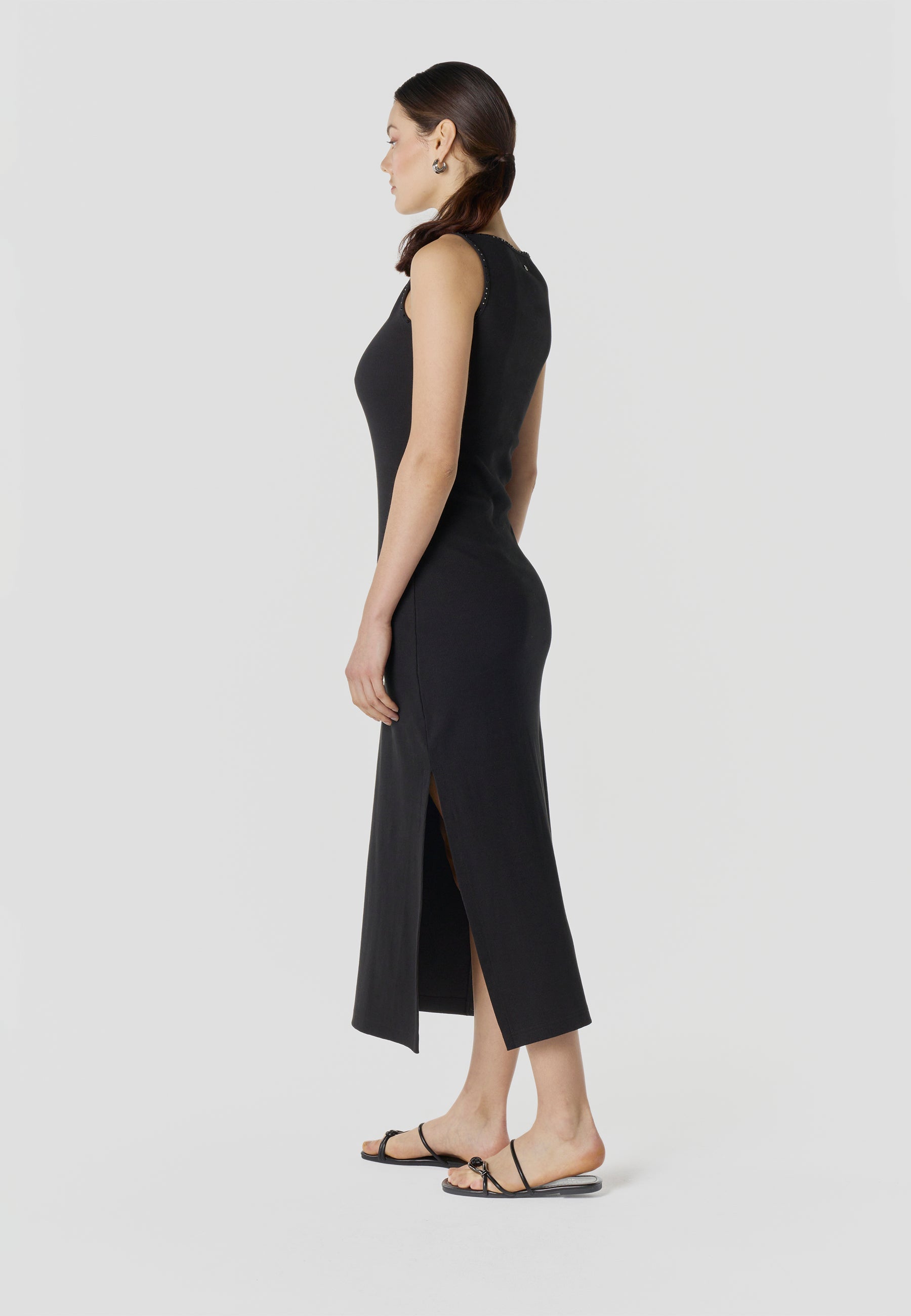 Vestido Mujer Largo Punto Acanalado – Koroshi 2612VS99