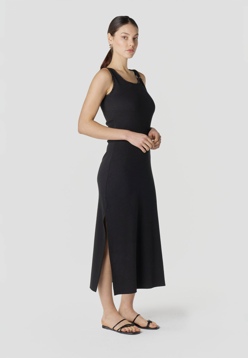 Vestido Mujer Largo Punto Acanalado – Koroshi 2612VS99