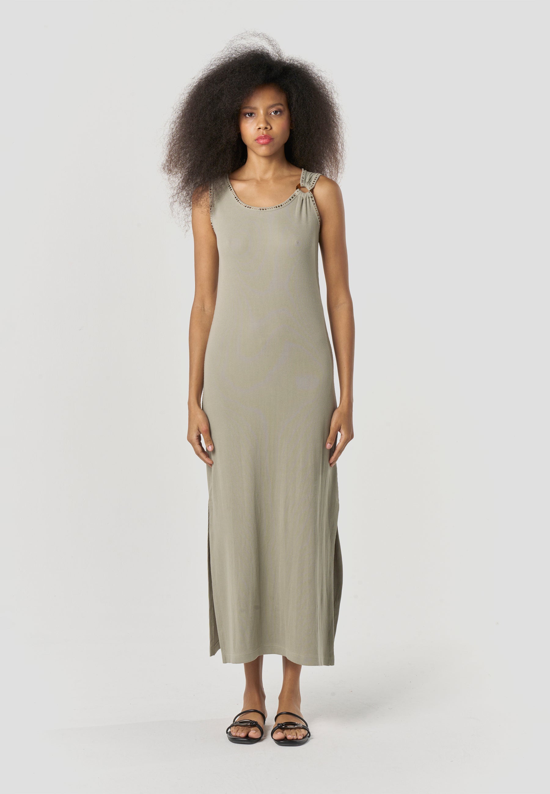 Vestido Mujer Largo Punto Acanalado – Koroshi 2612VS99