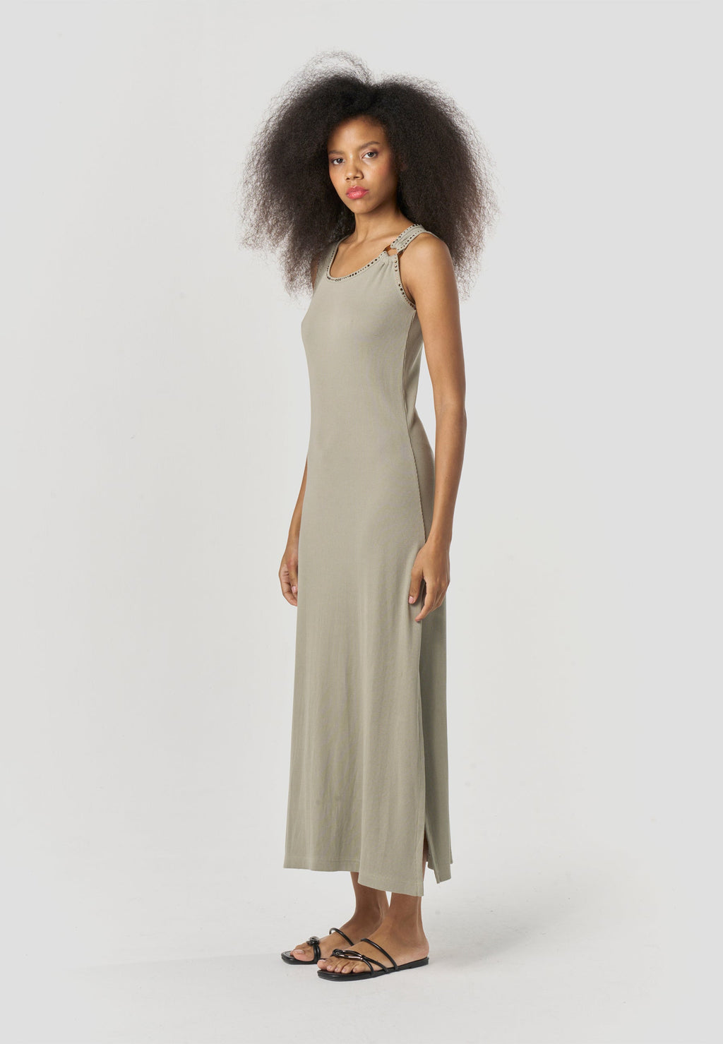 Vestido Mujer Largo Punto Acanalado – Koroshi 2612VS99
